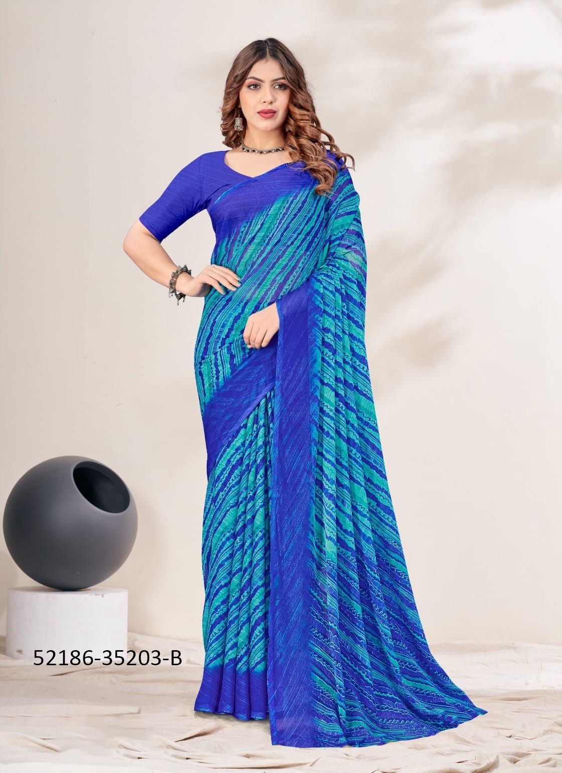 STAR CHIFFON 164 - CATALOG # 52186 (SET OF 12 SAREES)