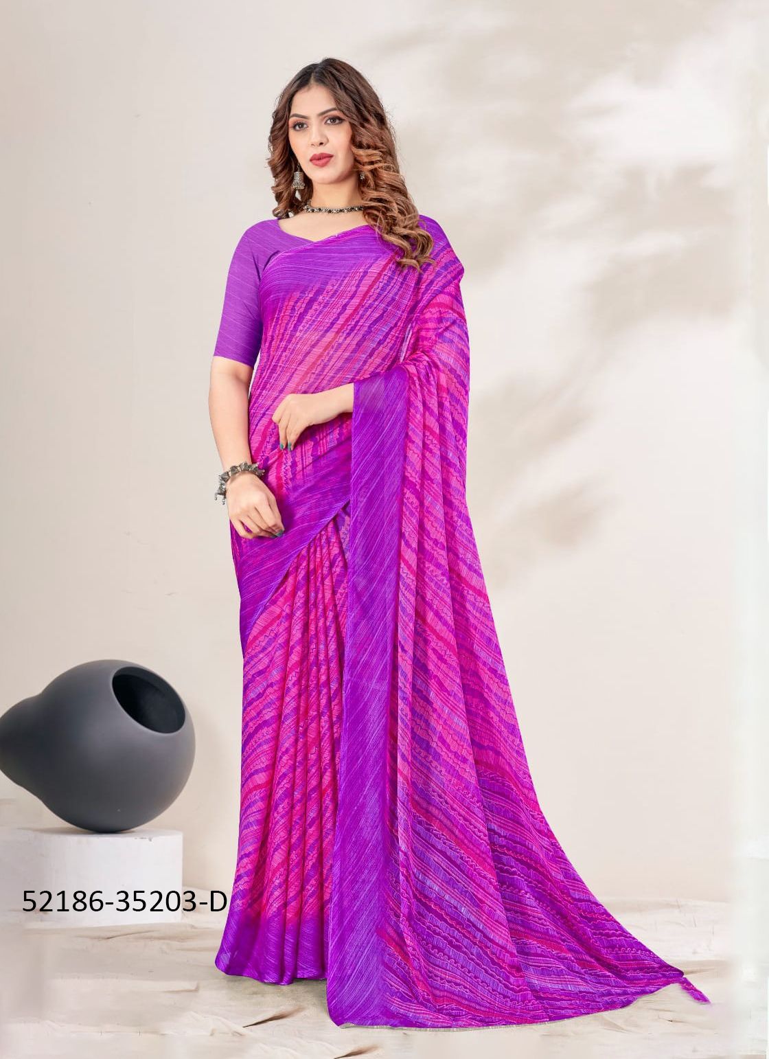 STAR CHIFFON 164 - CATALOG # 52186 (SET OF 12 SAREES)