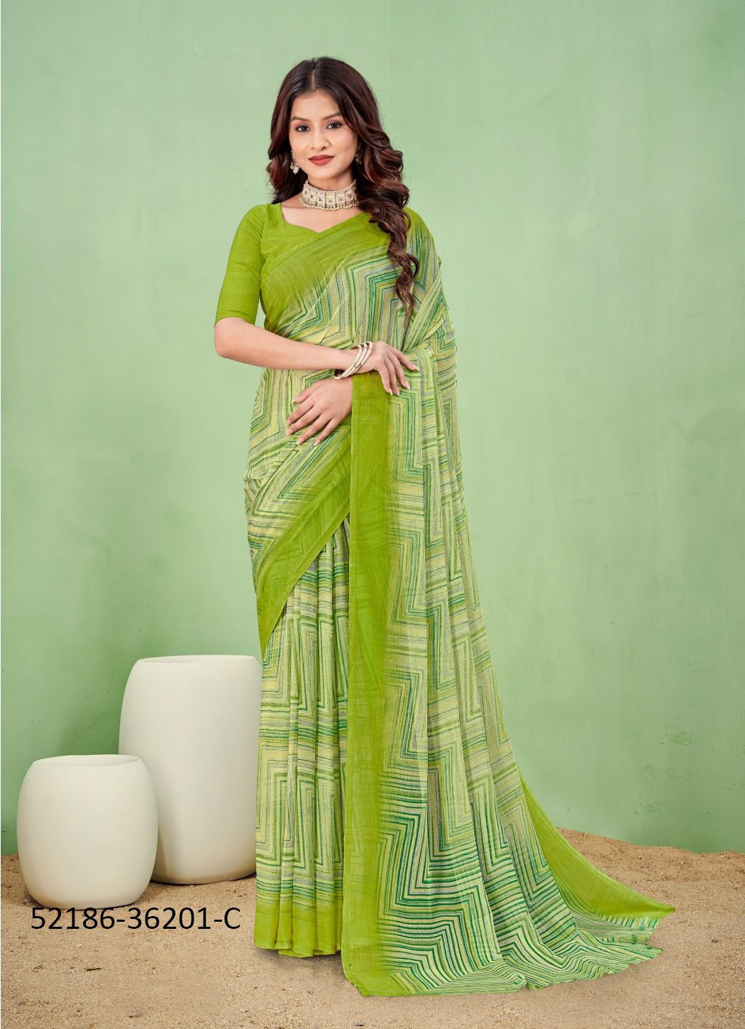 STAR CHIFFON 170 - CATALOG # 52187 (SET OF 12 SAREES)