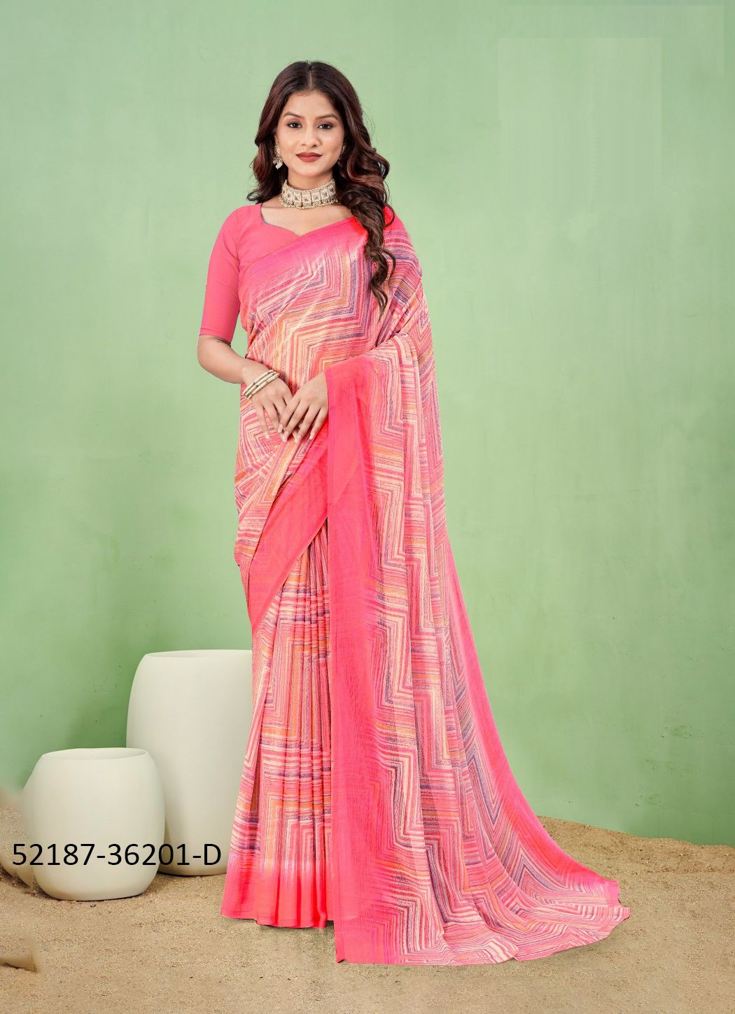 STAR CHIFFON 170 - CATALOG # 52187 (SET OF 12 SAREES)