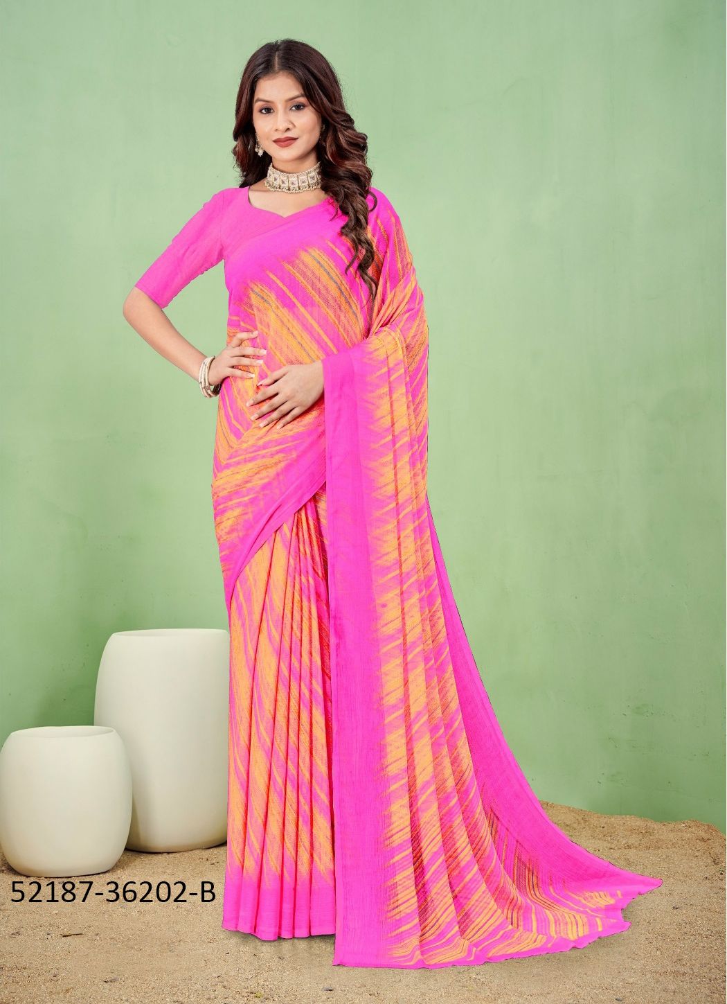 STAR CHIFFON 170 - CATALOG # 52187 (SET OF 12 SAREES)