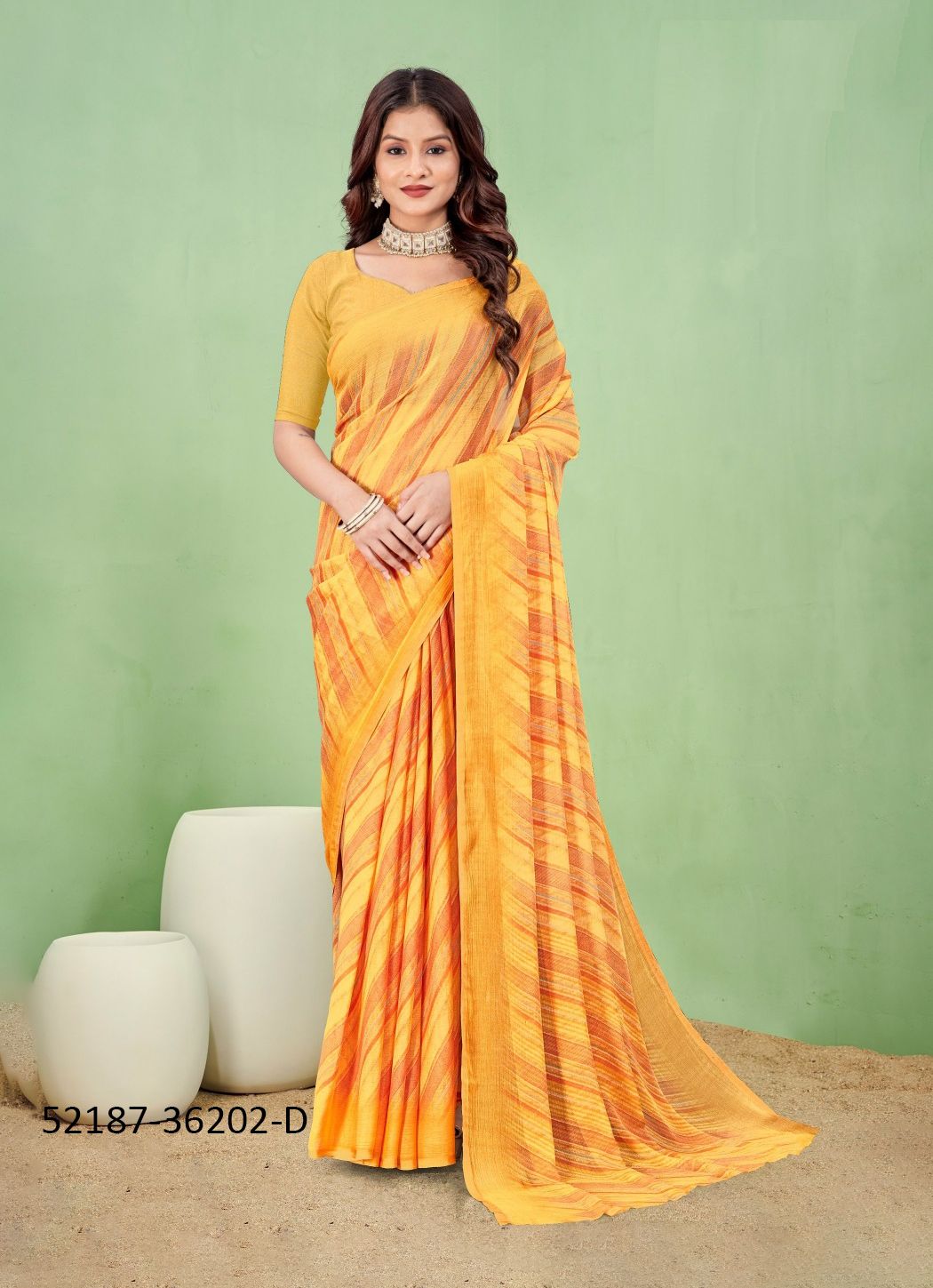 STAR CHIFFON 170 - CATALOG # 52187 (SET OF 12 SAREES)