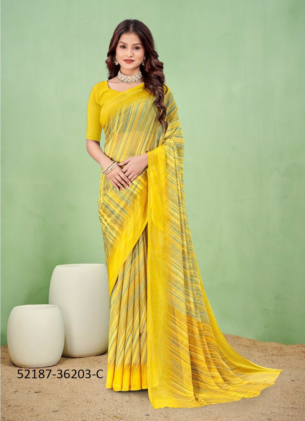 STAR CHIFFON 170 - CATALOG # 52187 (SET OF 12 SAREES)