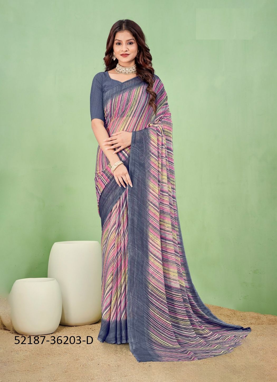 STAR CHIFFON 170 - CATALOG # 52187 (SET OF 12 SAREES)