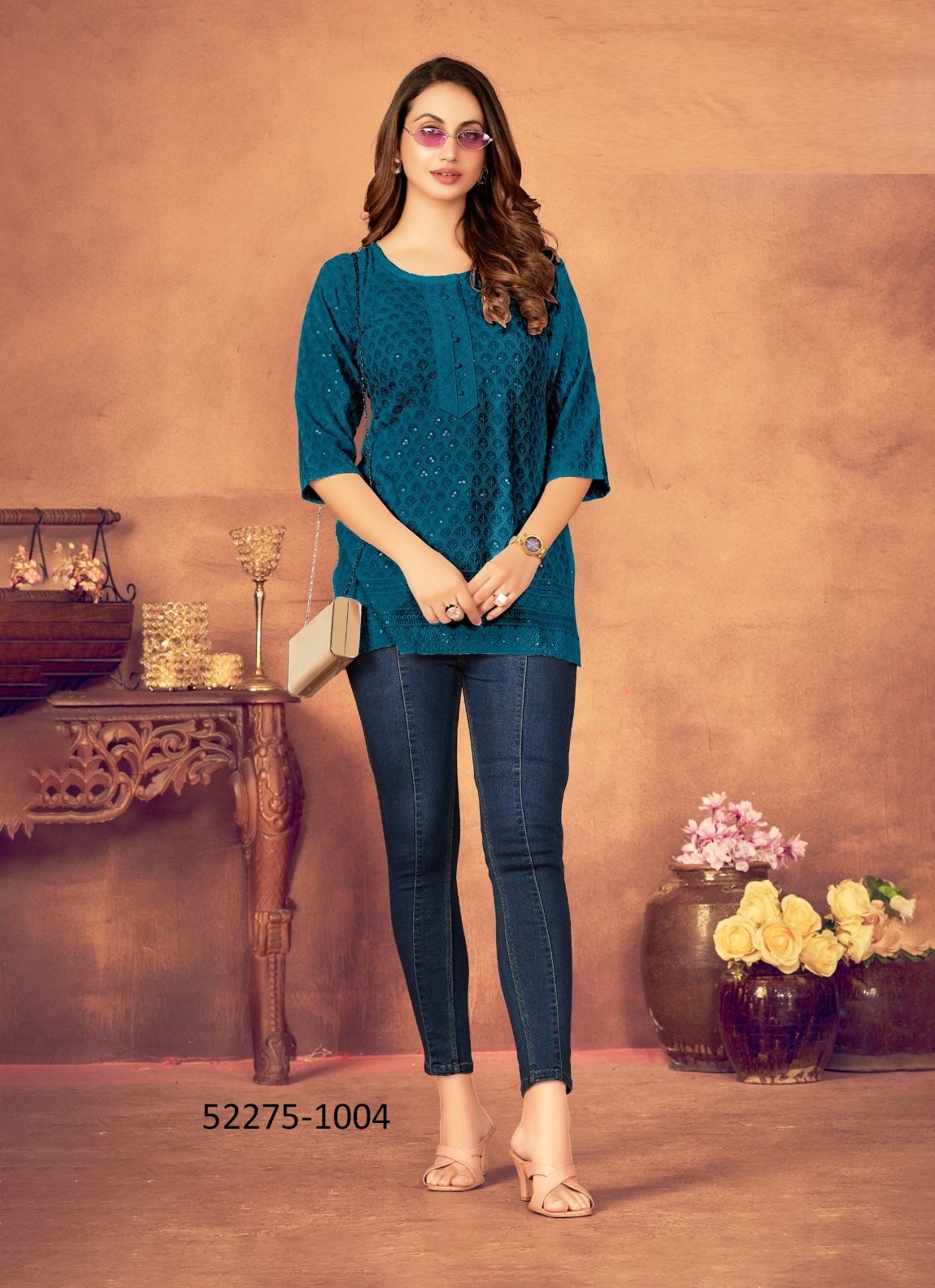 SONAL - CATALOG # 52275 (SET OF 5 SIZE-SETS [READYMADE KURTIS])