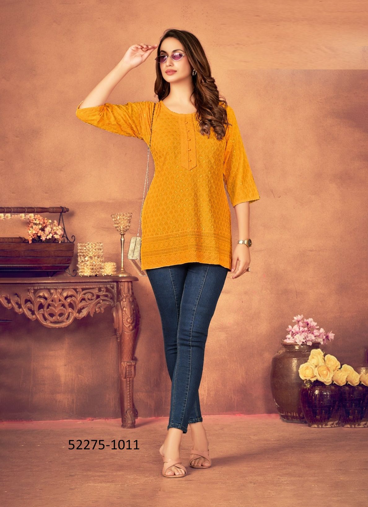 SONAL - CATALOG # 52275 (SET OF 5 SIZE-SETS [READYMADE KURTIS])