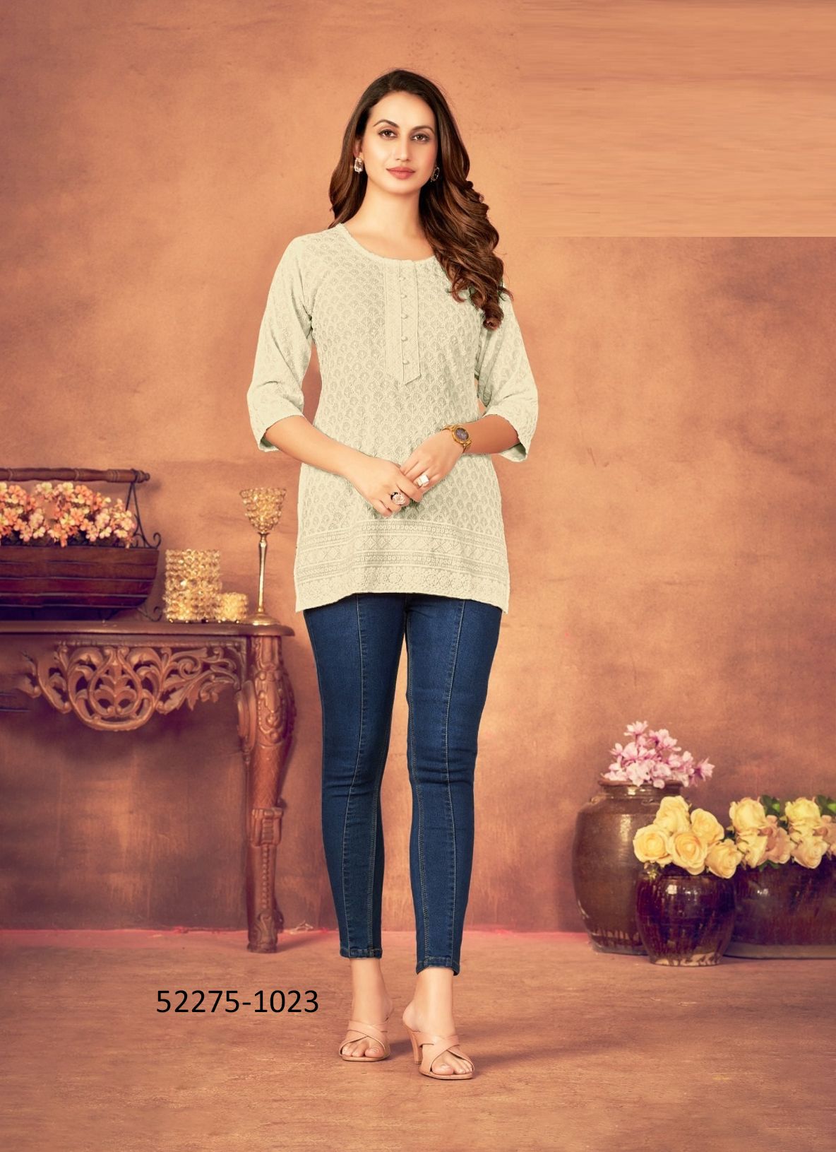 SONAL - CATALOG # 52275 (SET OF 5 SIZE-SETS [READYMADE KURTIS])
