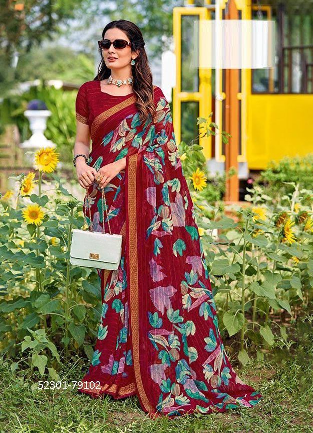 POOJA - CATALOG # 52301 (SET OF 12 SAREES)