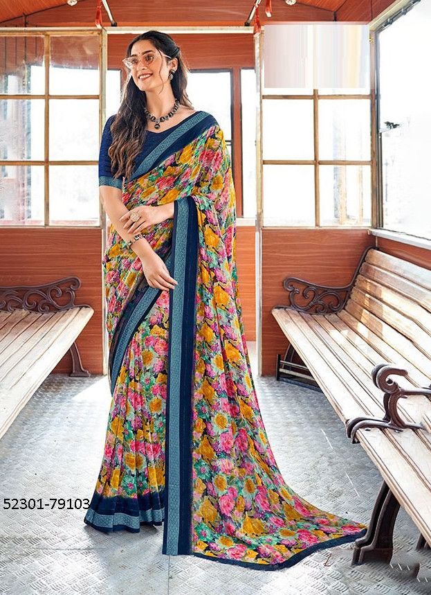 POOJA - CATALOG # 52301 (SET OF 12 SAREES)