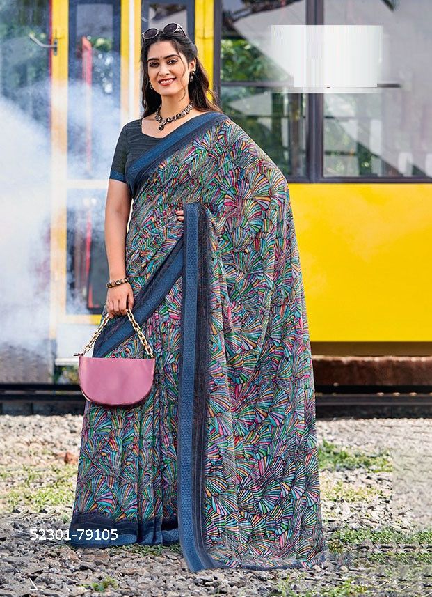 POOJA - CATALOG # 52301 (SET OF 12 SAREES)