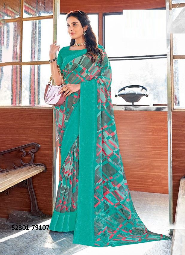 POOJA - CATALOG # 52301 (SET OF 12 SAREES)