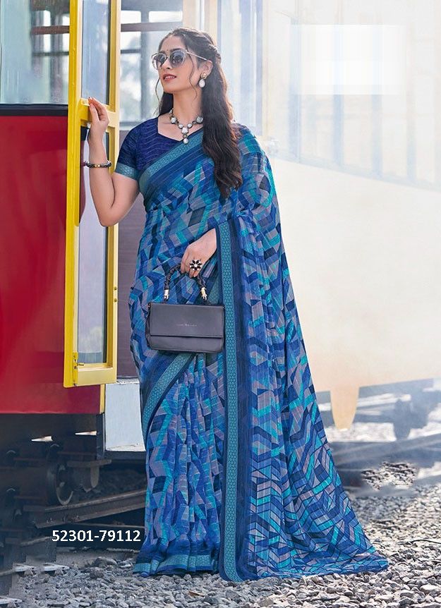 POOJA - CATALOG # 52301 (SET OF 12 SAREES)