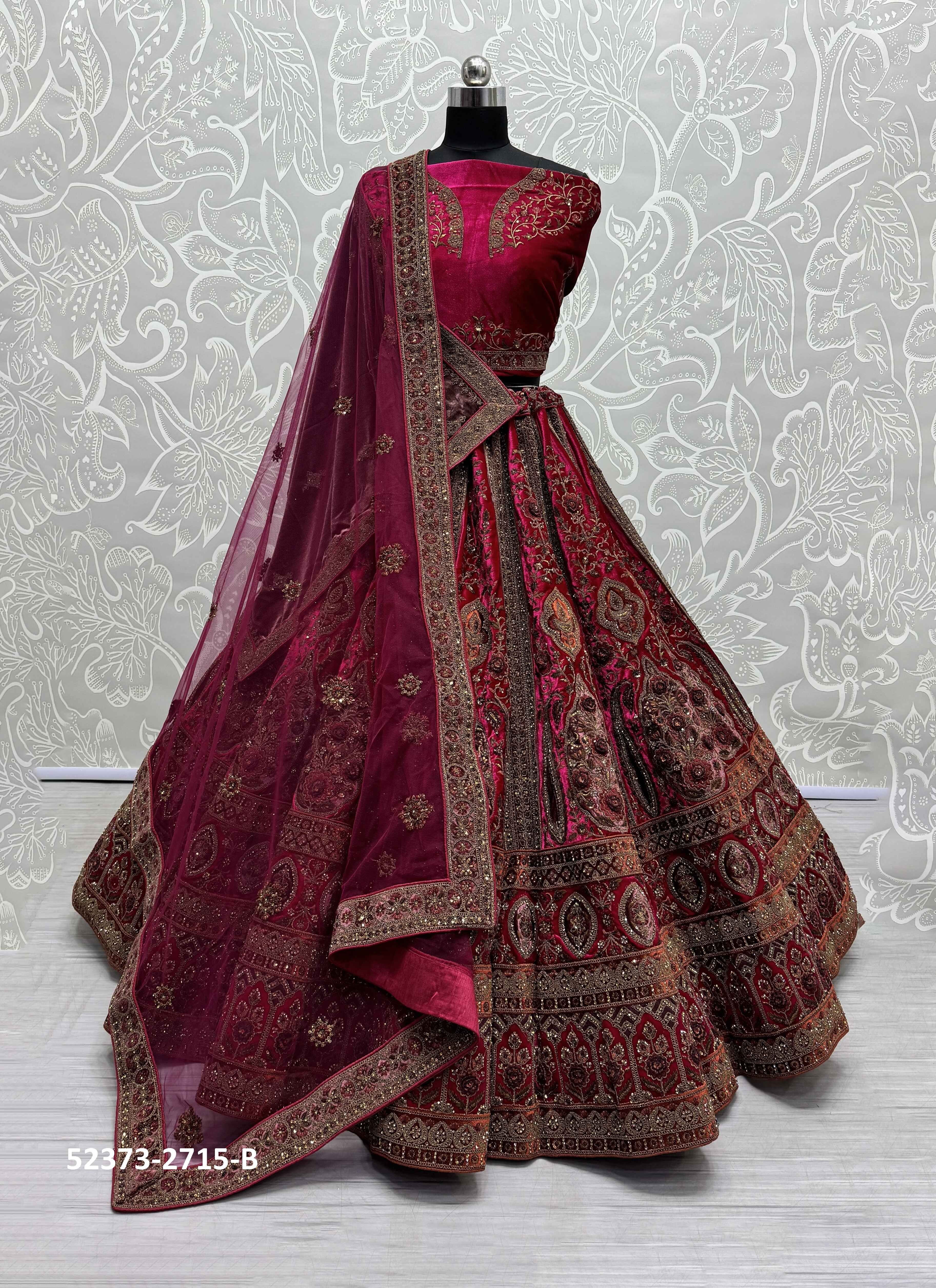 SERIES 2715 - CATALOG # 52373 (SET OF 2 LEHENGAS (SEMI-STITCHED)) SERIES 2715 - CATALOG # 52373 (SET OF 2 LEHENGAS (SEMI-STITCHED))