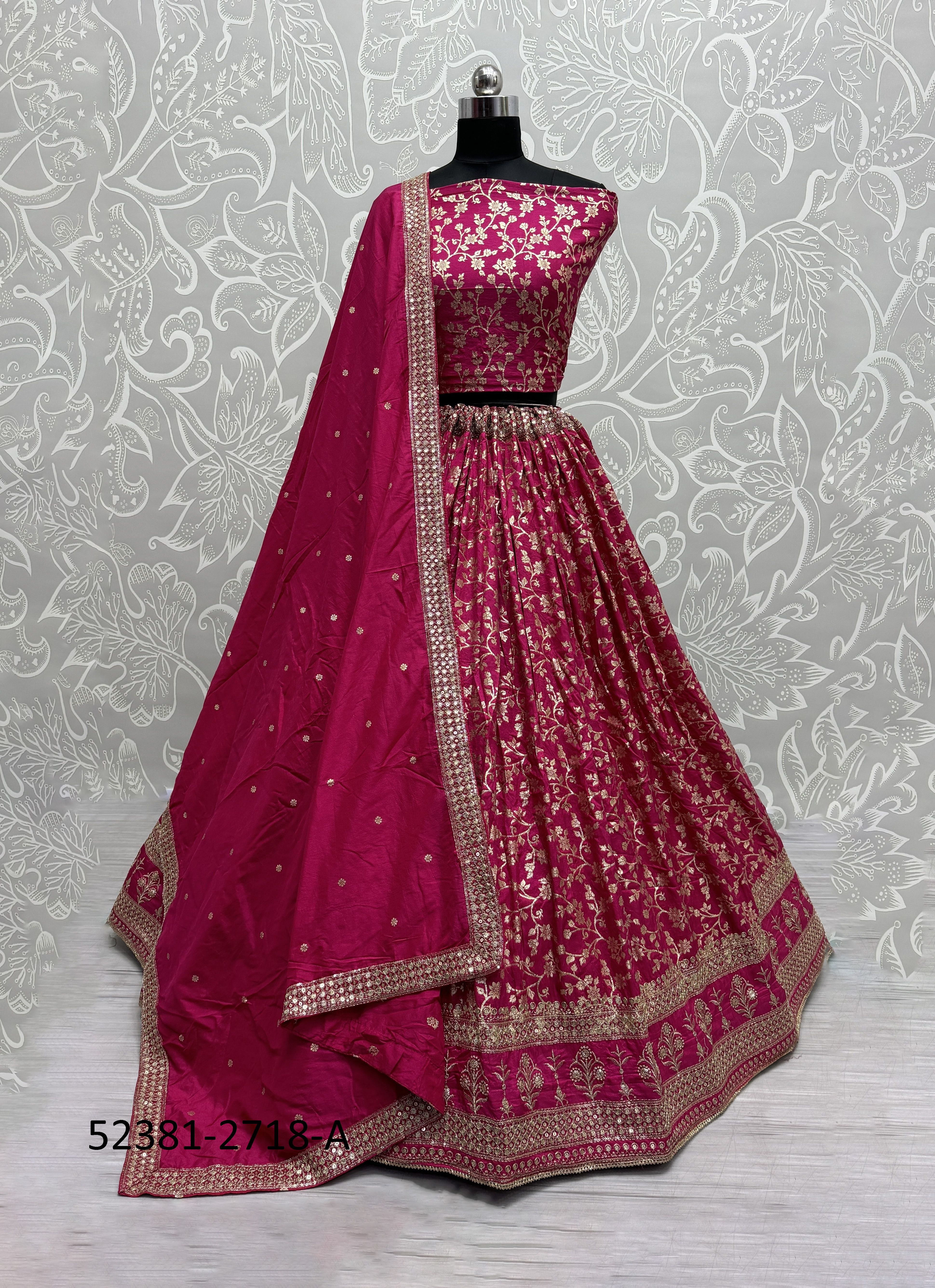 SERIES 2718 - CATALOG # 52381 (SET OF 2 LEHENGAS (SEMI-STITCHED)) SERIES 2718 - CATALOG # 52381 (SET OF 2 LEHENGAS (SEMI-STITCHED))