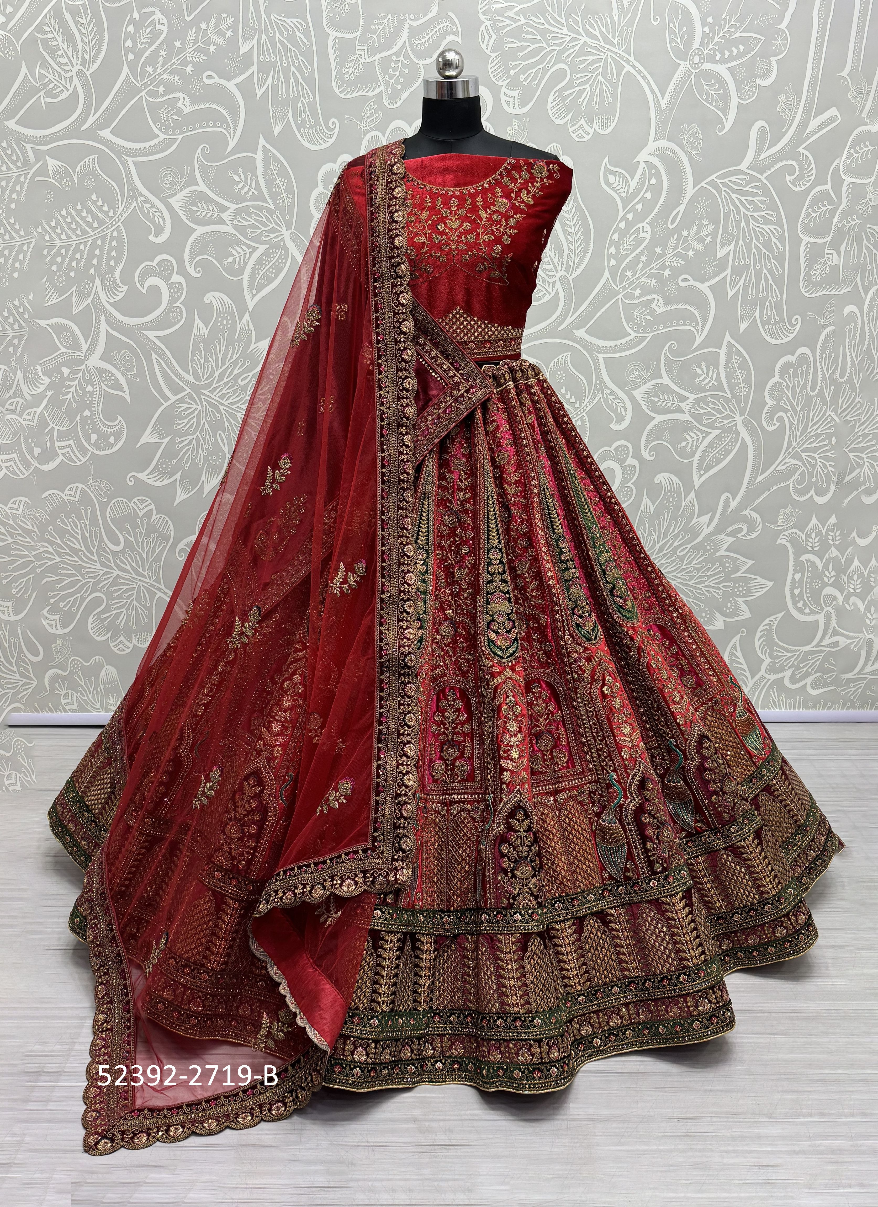 SERIES 2719 - CATALOG # 52392 (SET OF 2 LEHENGAS (SEMI-STITCHED)) SERIES 2719 - CATALOG # 52392 (SET OF 2 LEHENGAS (SEMI-STITCHED))