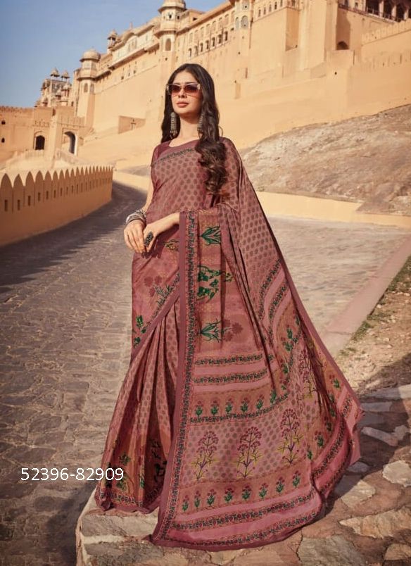 CREPY COLA 22 - CATALOG # 52396 (SET OF 11 SAREES) CREPY COLA 22 - CATALOG # 52396 (SET OF 11 SAREES)