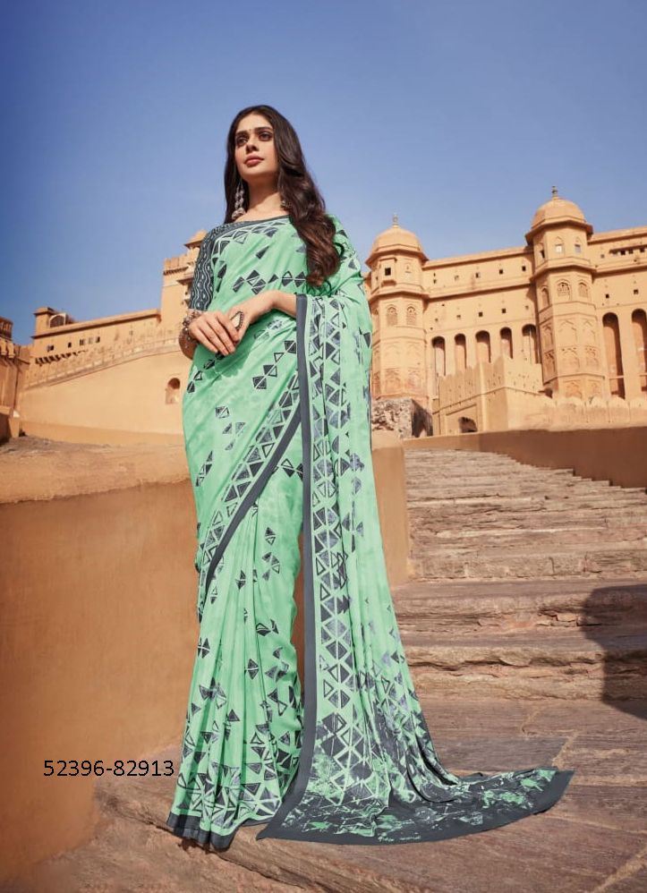 CREPY COLA 22 - CATALOG # 52396 (SET OF 11 SAREES) CREPY COLA 22 - CATALOG # 52396 (SET OF 11 SAREES)