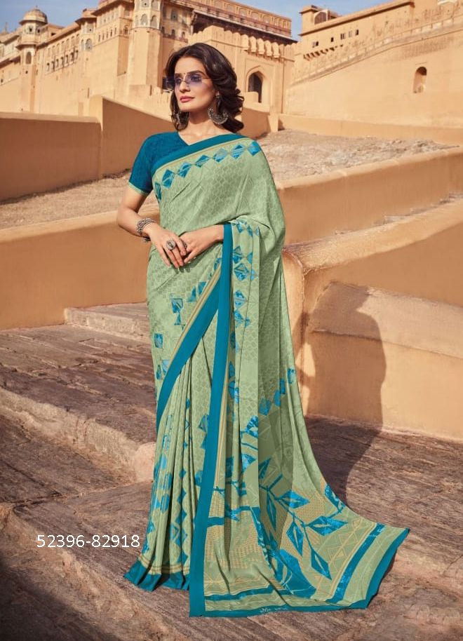 CREPY COLA 22 - CATALOG # 52396 (SET OF 11 SAREES) CREPY COLA 22 - CATALOG # 52396 (SET OF 11 SAREES)