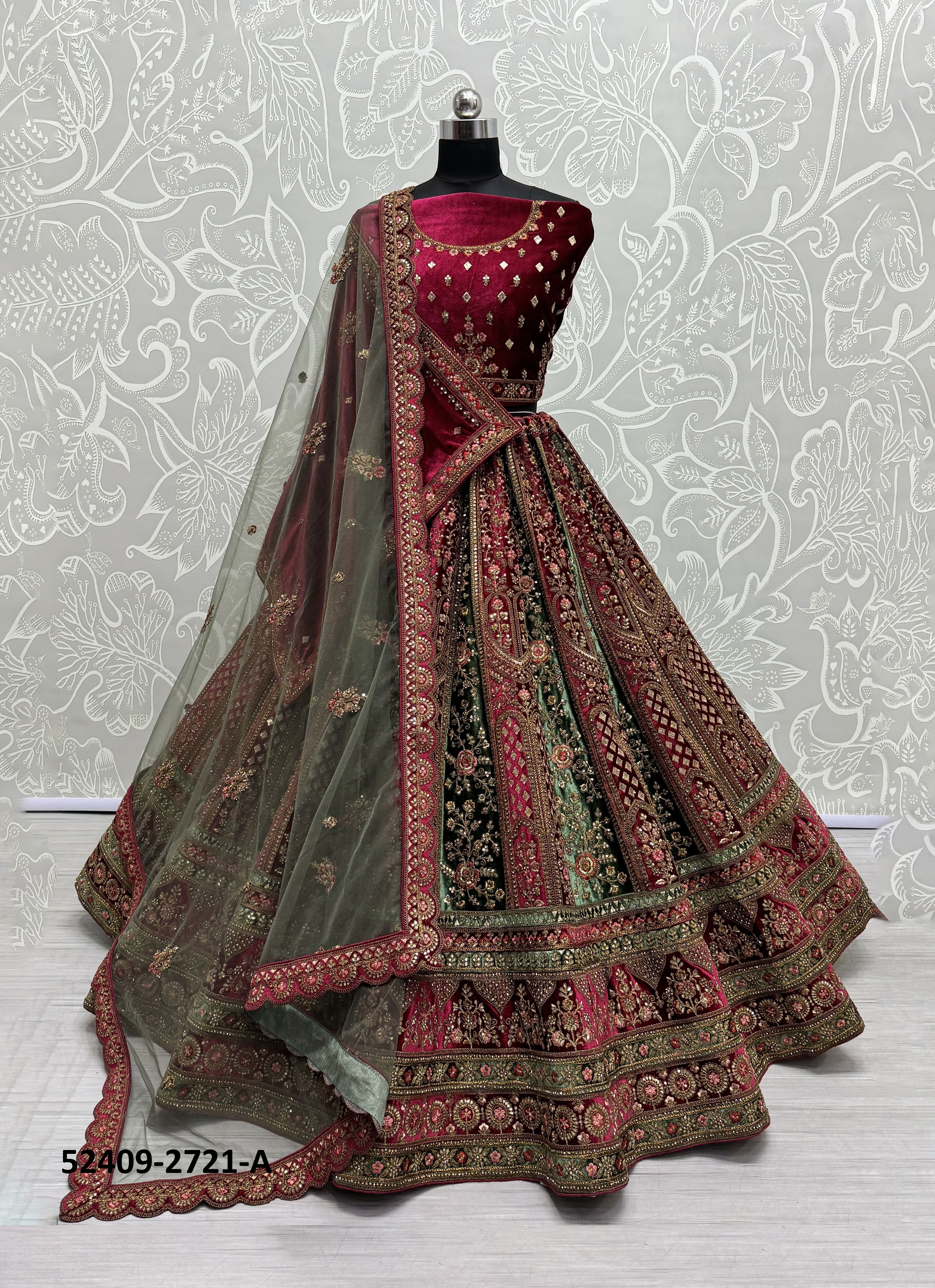SERIES 2721 - CATALOG # 52409 (SET OF 2 LEHENGAS (SEMI-STITCHED)) SERIES 2721 - CATALOG # 52409 (SET OF 2 LEHENGAS (SEMI-STITCHED))
