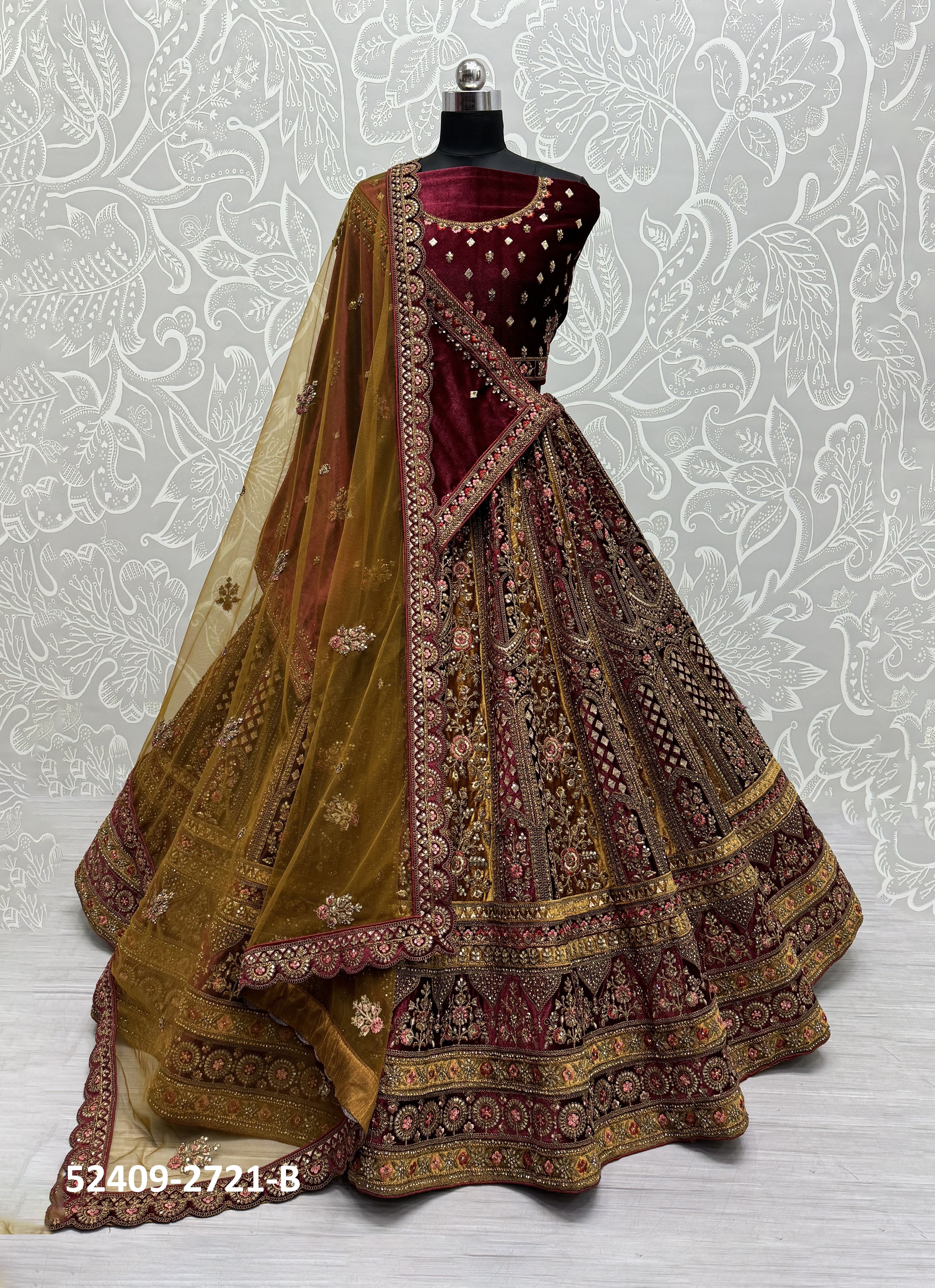 SERIES 2721 - CATALOG # 52409 (SET OF 2 LEHENGAS (SEMI-STITCHED)) SERIES 2721 - CATALOG # 52409 (SET OF 2 LEHENGAS (SEMI-STITCHED))