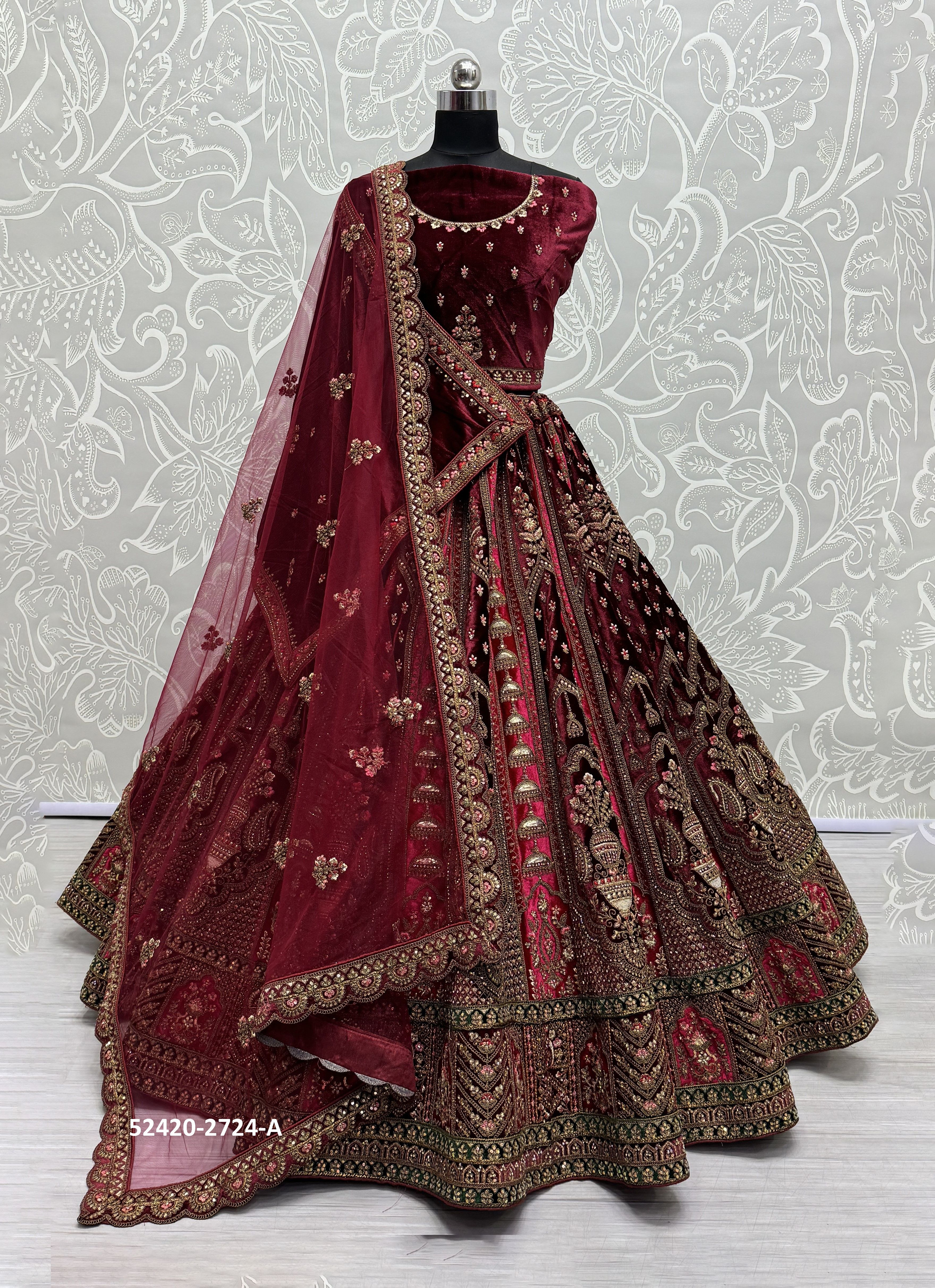 SERIES 2724 - CATALOG # 52420 (SET OF 2 LEHENGAS (SEMI-STITCHED)) SERIES 2724 - CATALOG # 52420 (SET OF 2 LEHENGAS (SEMI-STITCHED))