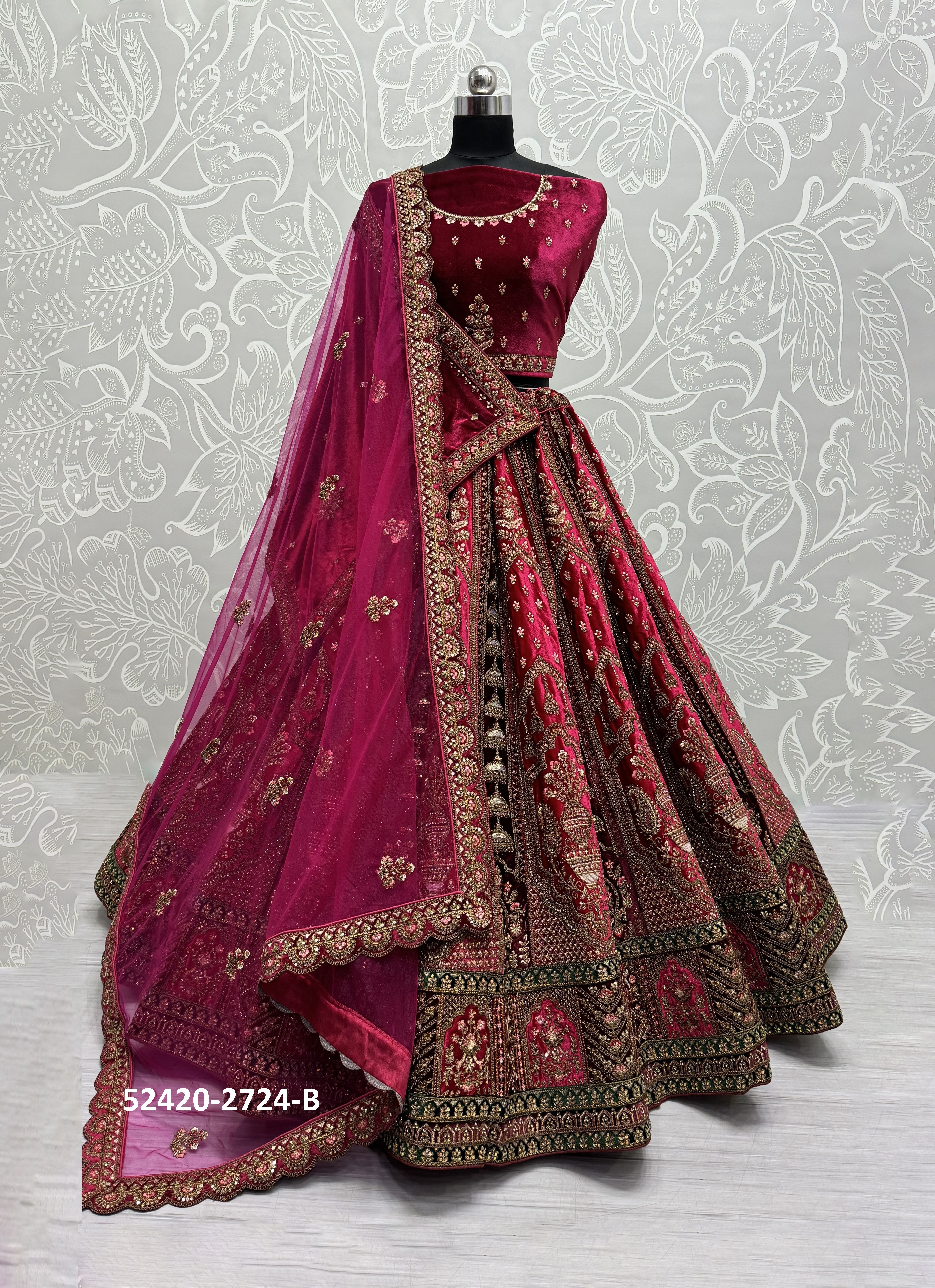SERIES 2724 - CATALOG # 52420 (SET OF 2 LEHENGAS (SEMI-STITCHED)) SERIES 2724 - CATALOG # 52420 (SET OF 2 LEHENGAS (SEMI-STITCHED))