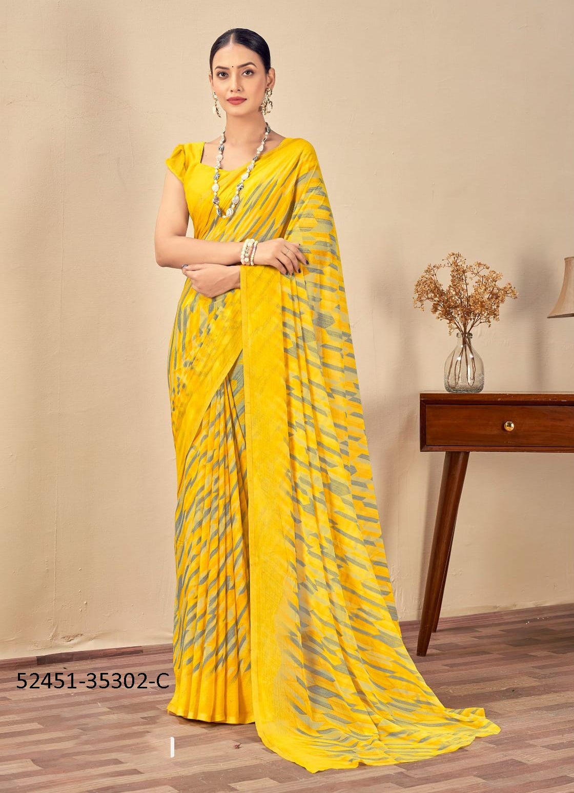 STAR CHIFFON 165 - CATALOG # 52451 (SET OF 12 SAREES)