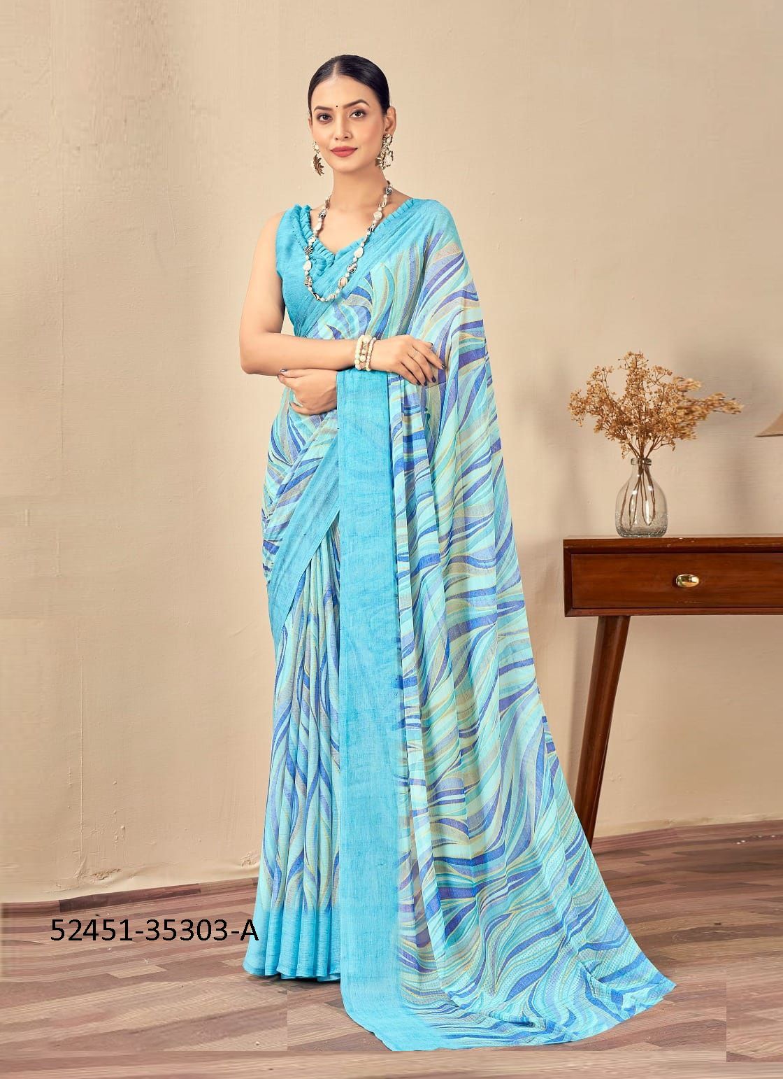 STAR CHIFFON 165 - CATALOG # 52451 (SET OF 12 SAREES)