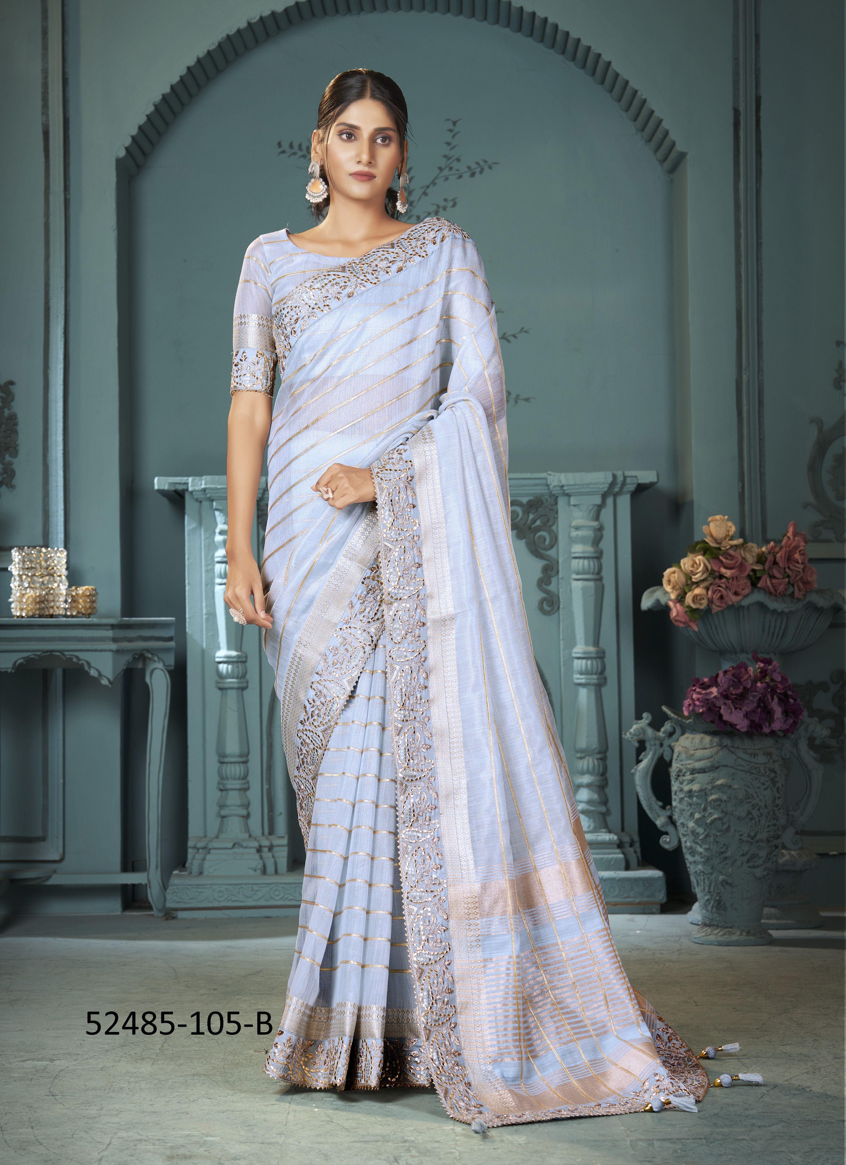 COLORS OF 105 - CATALOG # 52485 (SET OF 6 SAREES)