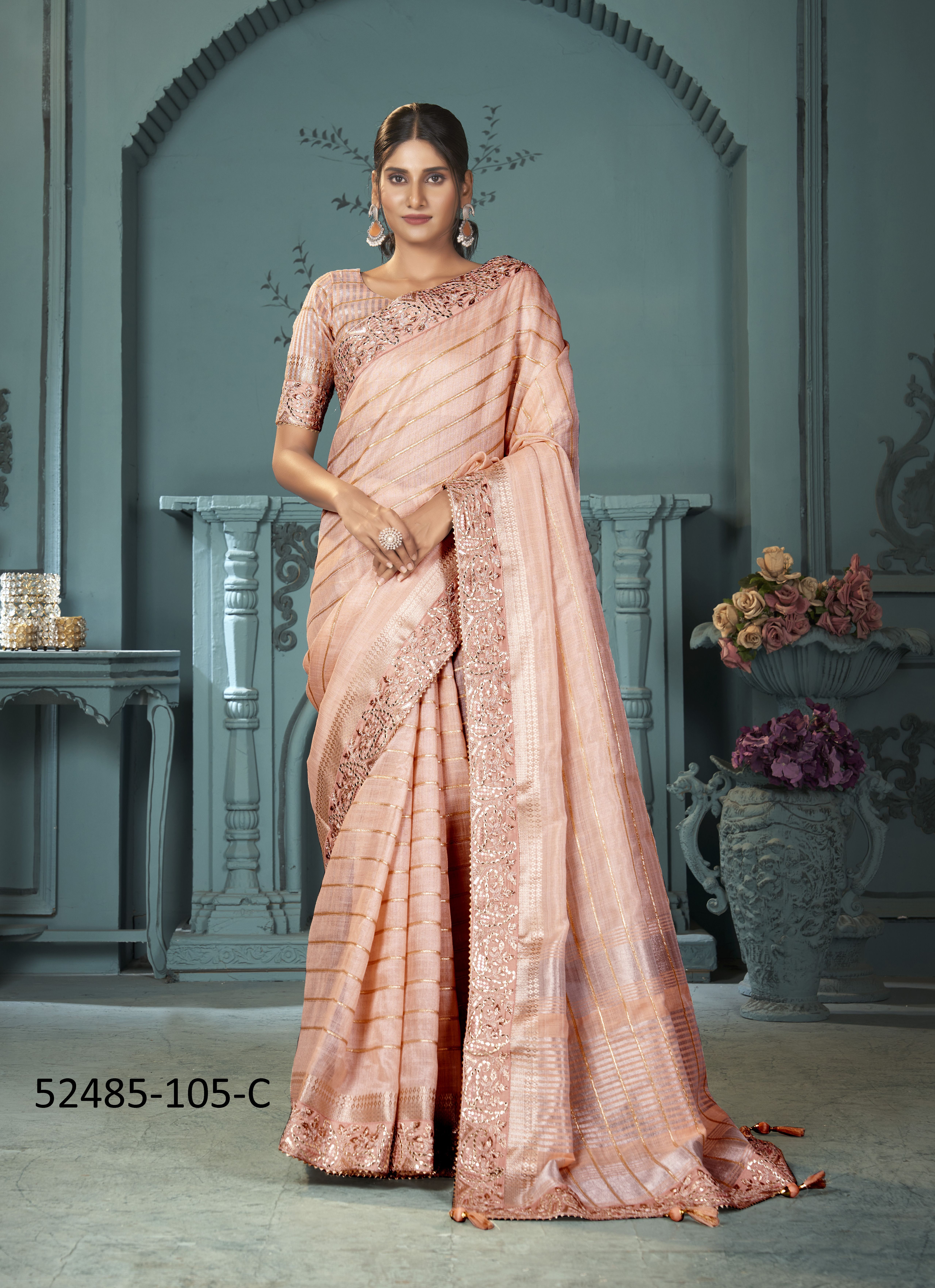 COLORS OF 105 - CATALOG # 52485 (SET OF 6 SAREES)
