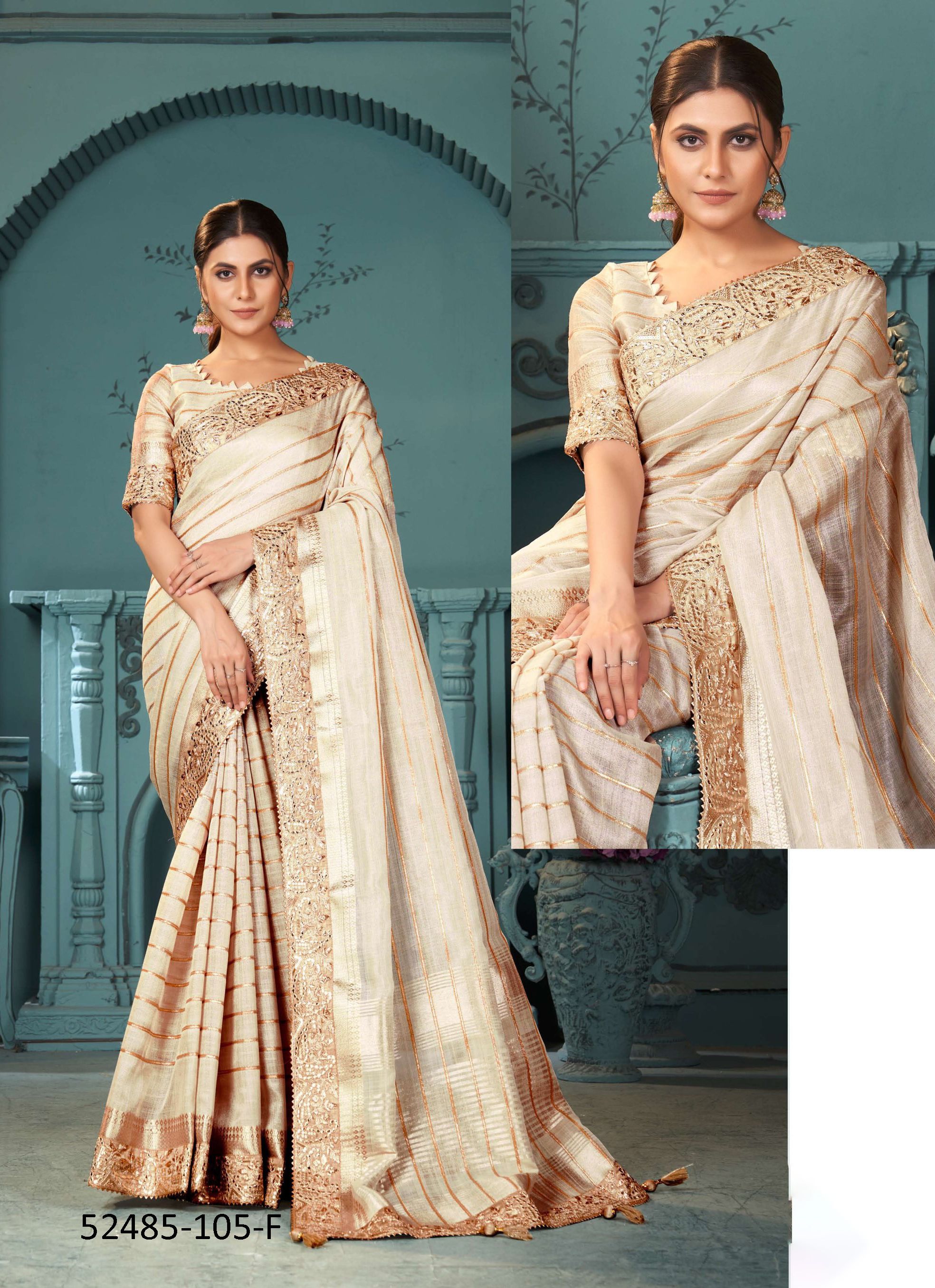 COLORS OF 105 - CATALOG # 52485 (SET OF 6 SAREES)