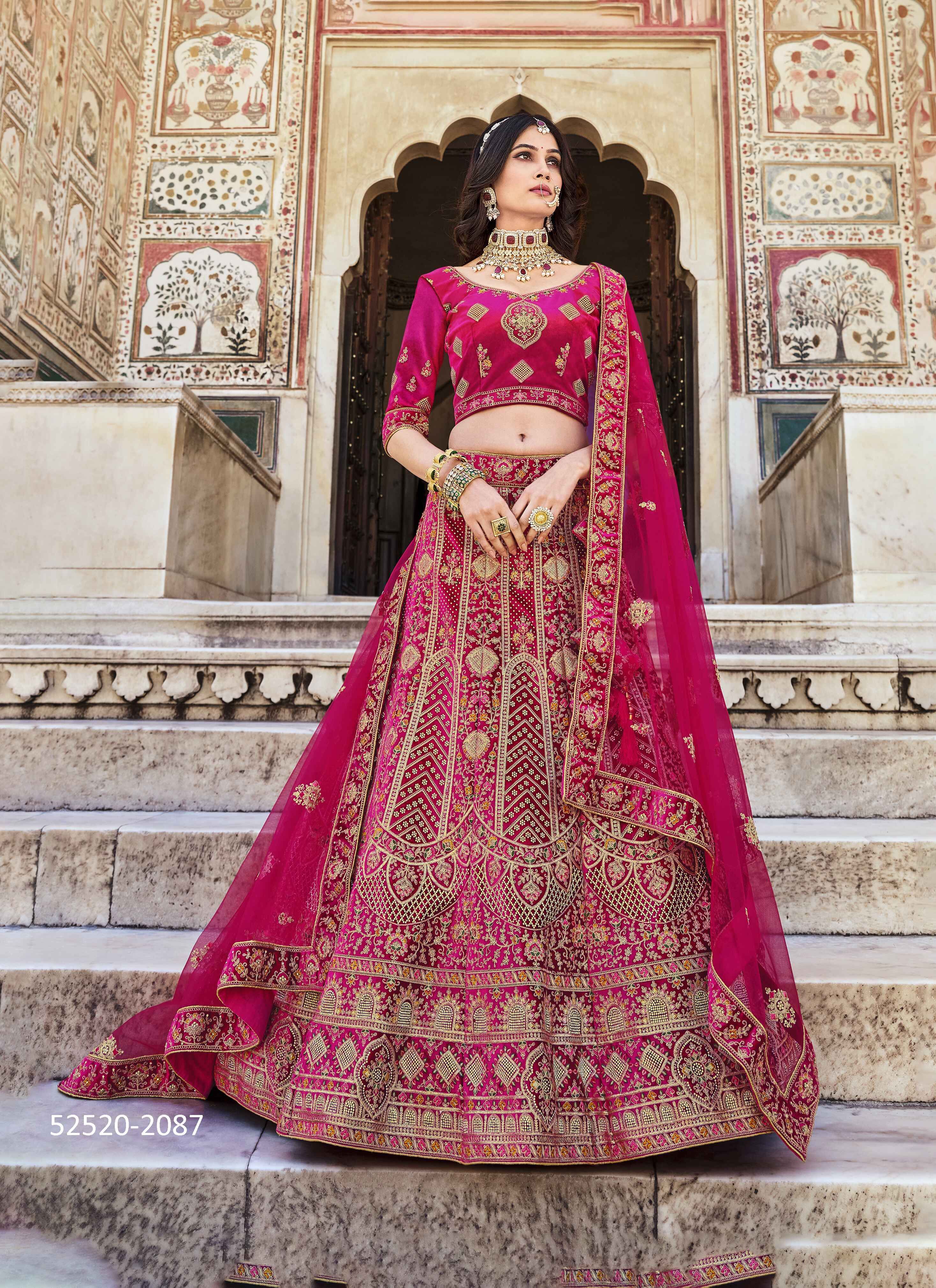 Cheap bridal look with lehenga on Sale