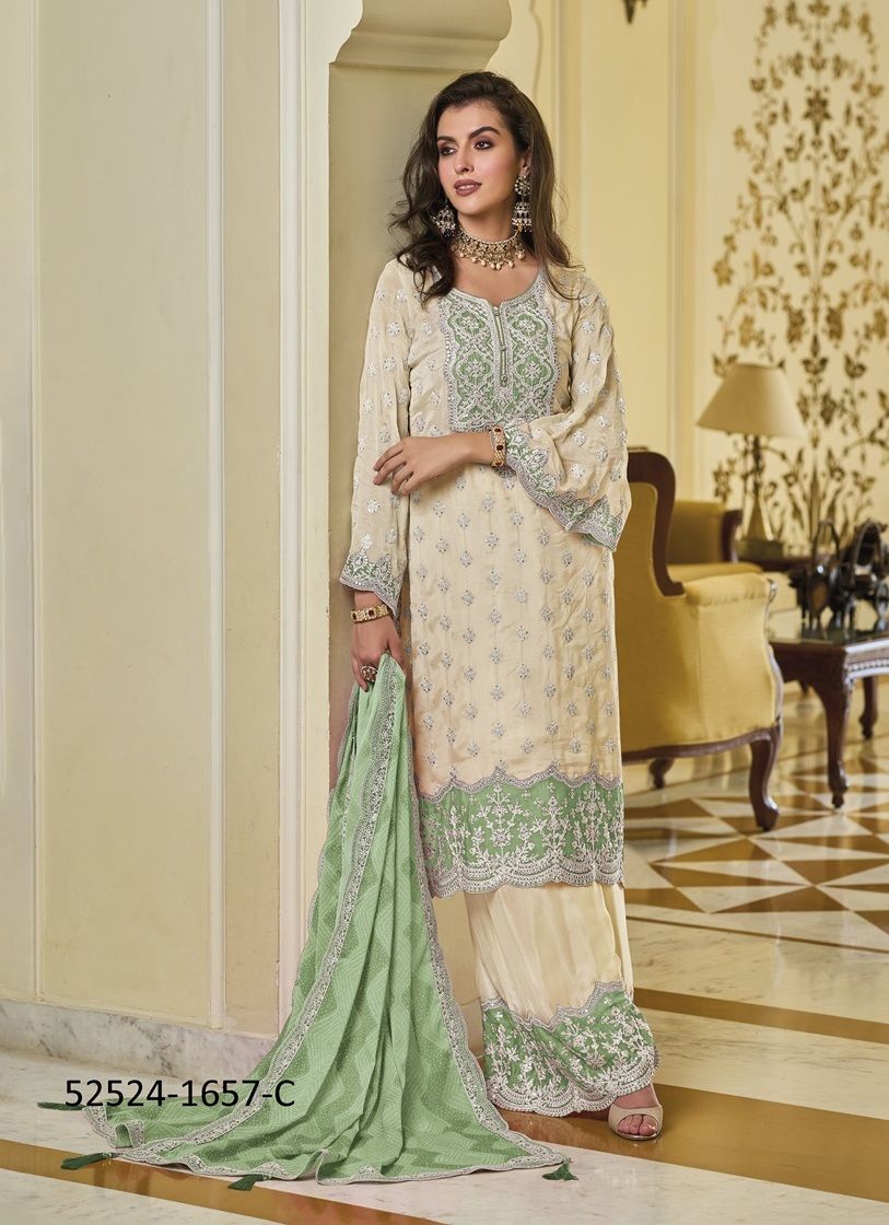 ZARKASH - CATALOG # 52524 (SET OF 3 READYMADE SUITS)