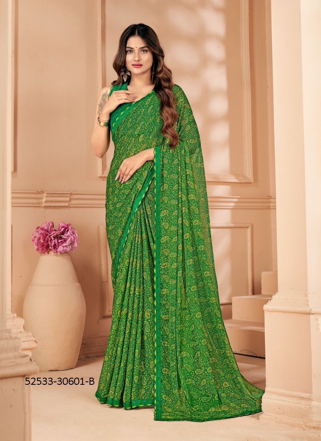 VANILLA 4 - CATALOG # 52533 (SET OF 12 SAREES) VANILLA 4 - CATALOG # 52533 (SET OF 12 SAREES)