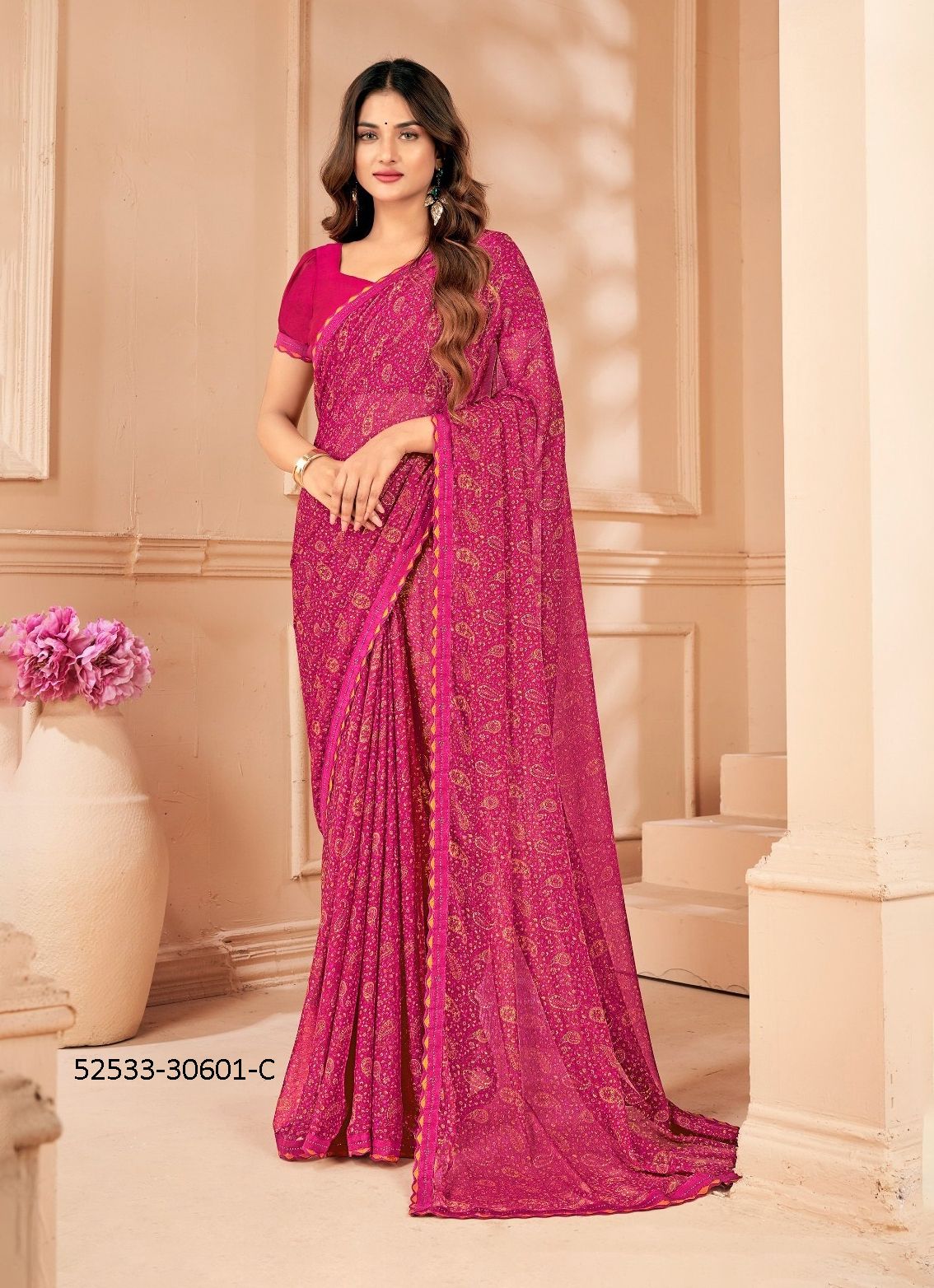 VANILLA 4 - CATALOG # 52533 (SET OF 12 SAREES) VANILLA 4 - CATALOG # 52533 (SET OF 12 SAREES)