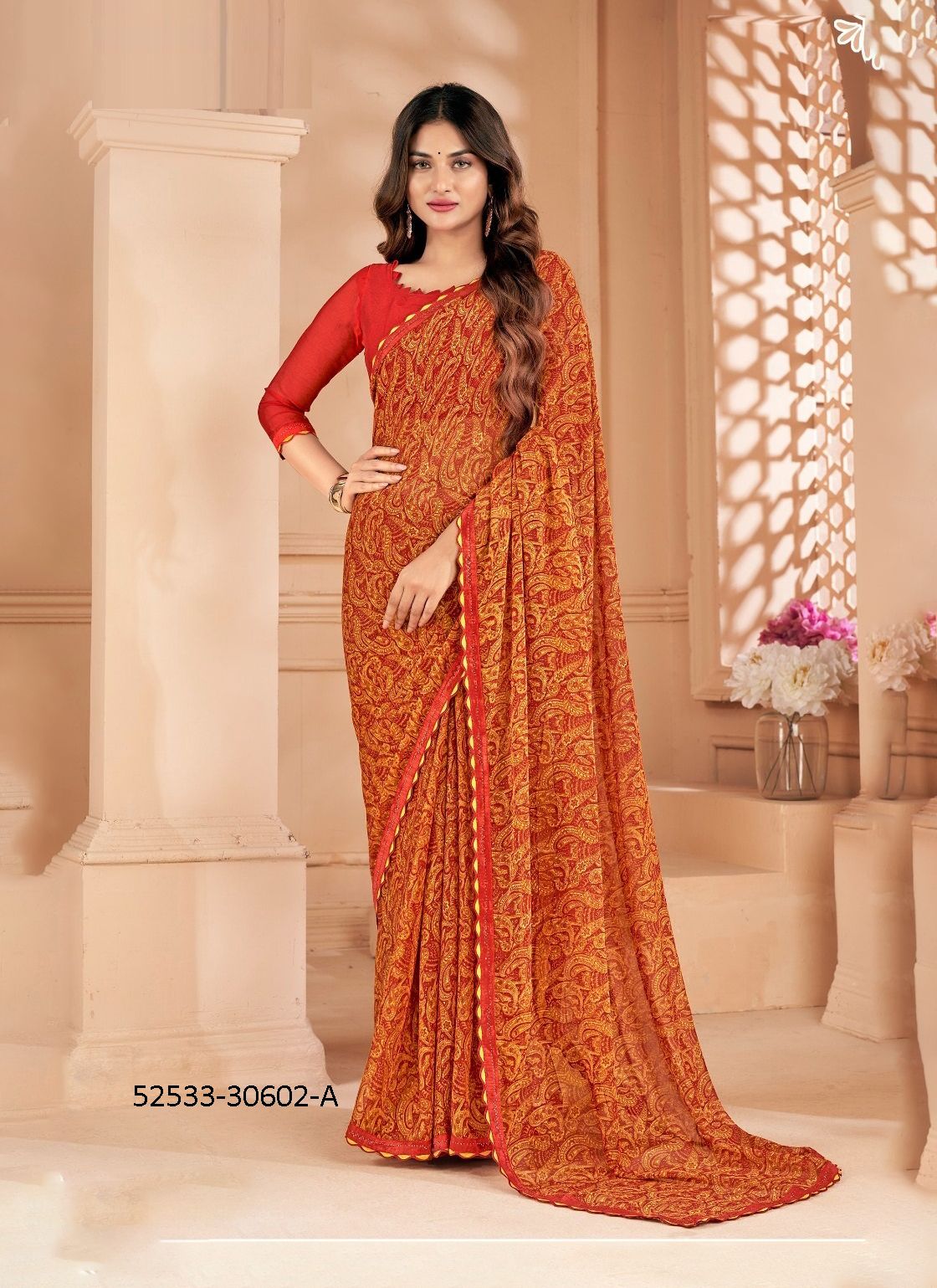 VANILLA 4 - CATALOG # 52533 (SET OF 12 SAREES) VANILLA 4 - CATALOG # 52533 (SET OF 12 SAREES)