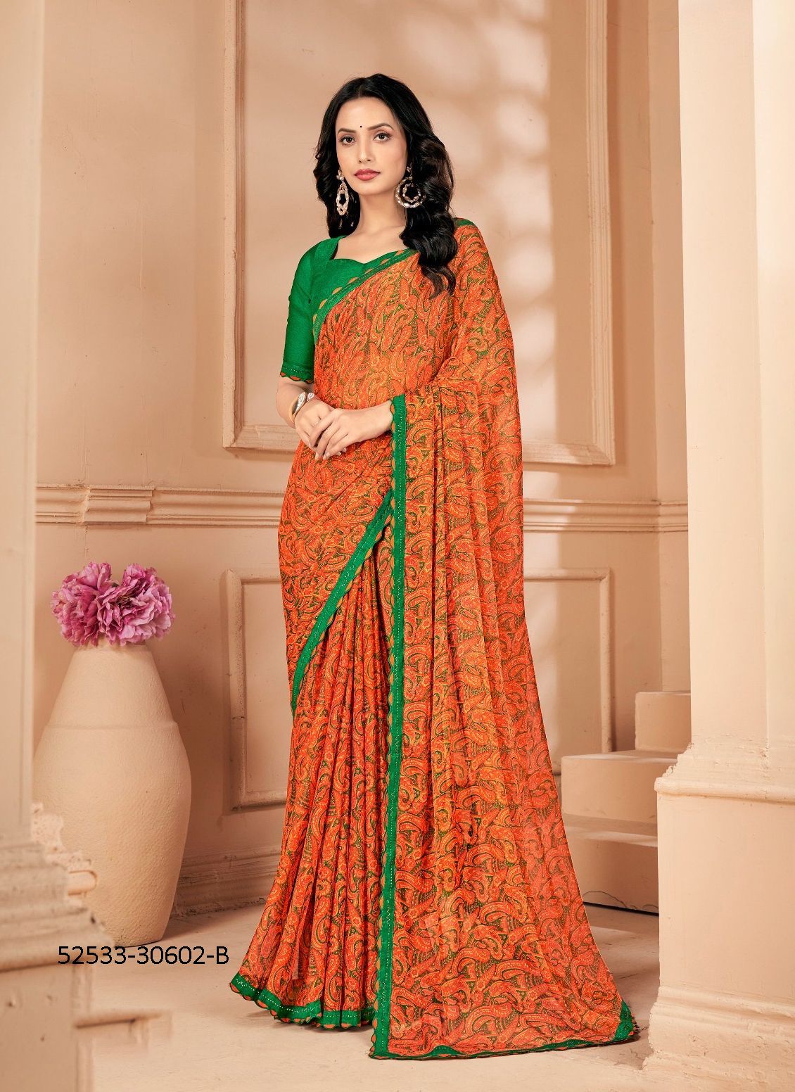 VANILLA 4 - CATALOG # 52533 (SET OF 12 SAREES) VANILLA 4 - CATALOG # 52533 (SET OF 12 SAREES)