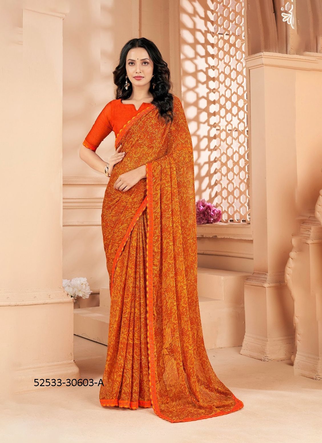 VANILLA 4 - CATALOG # 52533 (SET OF 12 SAREES) VANILLA 4 - CATALOG # 52533 (SET OF 12 SAREES)