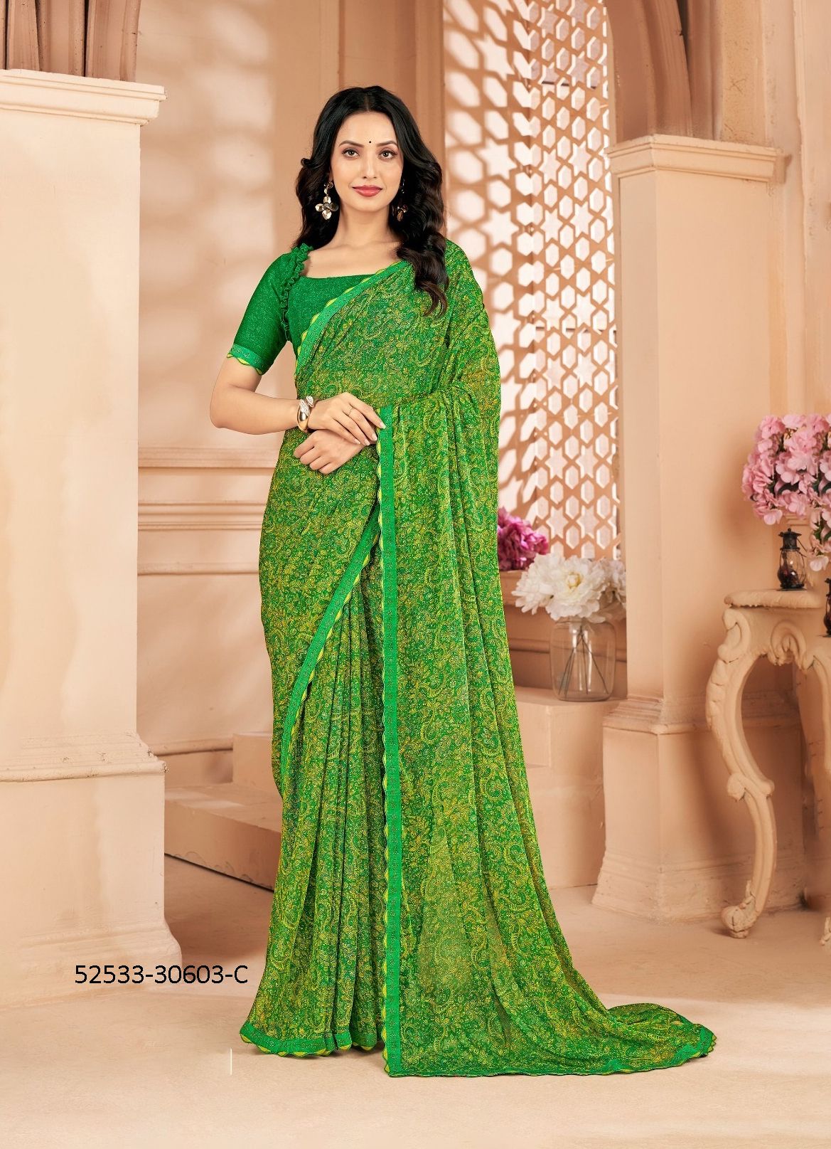VANILLA 4 - CATALOG # 52533 (SET OF 12 SAREES) VANILLA 4 - CATALOG # 52533 (SET OF 12 SAREES)