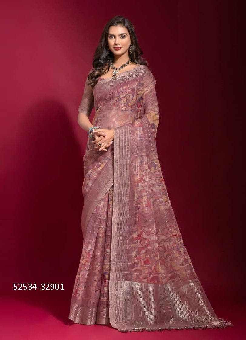 KRISHA - CATALOG # 52534 (SET OF 6 SAREES) KRISHA - CATALOG # 52534 (SET OF 6 SAREES)