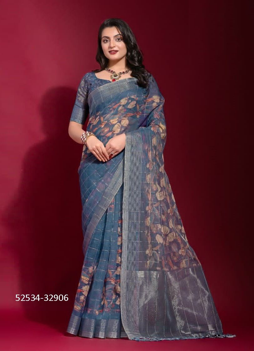 KRISHA - CATALOG # 52534 (SET OF 6 SAREES) KRISHA - CATALOG # 52534 (SET OF 6 SAREES)