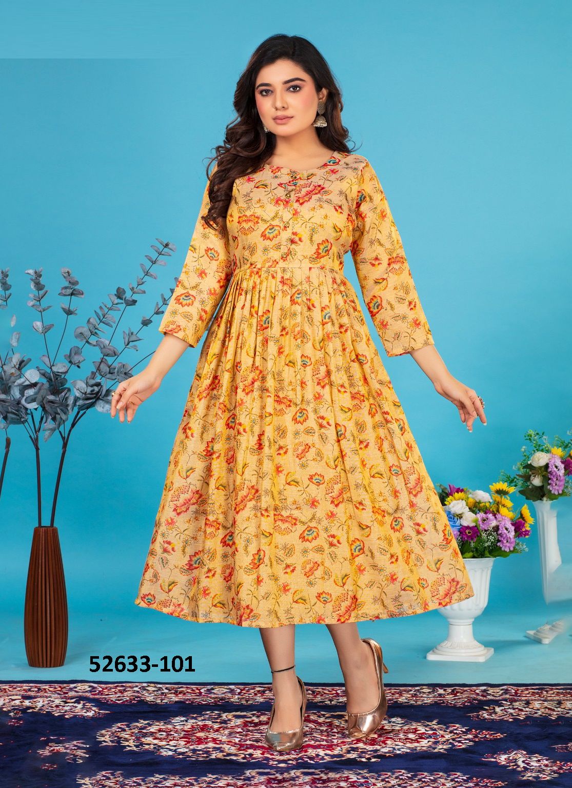 SEEMA - CATALOG # 52633 (SET OF 6 READYMADE KURTIS) SEEMA - CATALOG # 52633 (SET OF 6 READYMADE KURTIS)