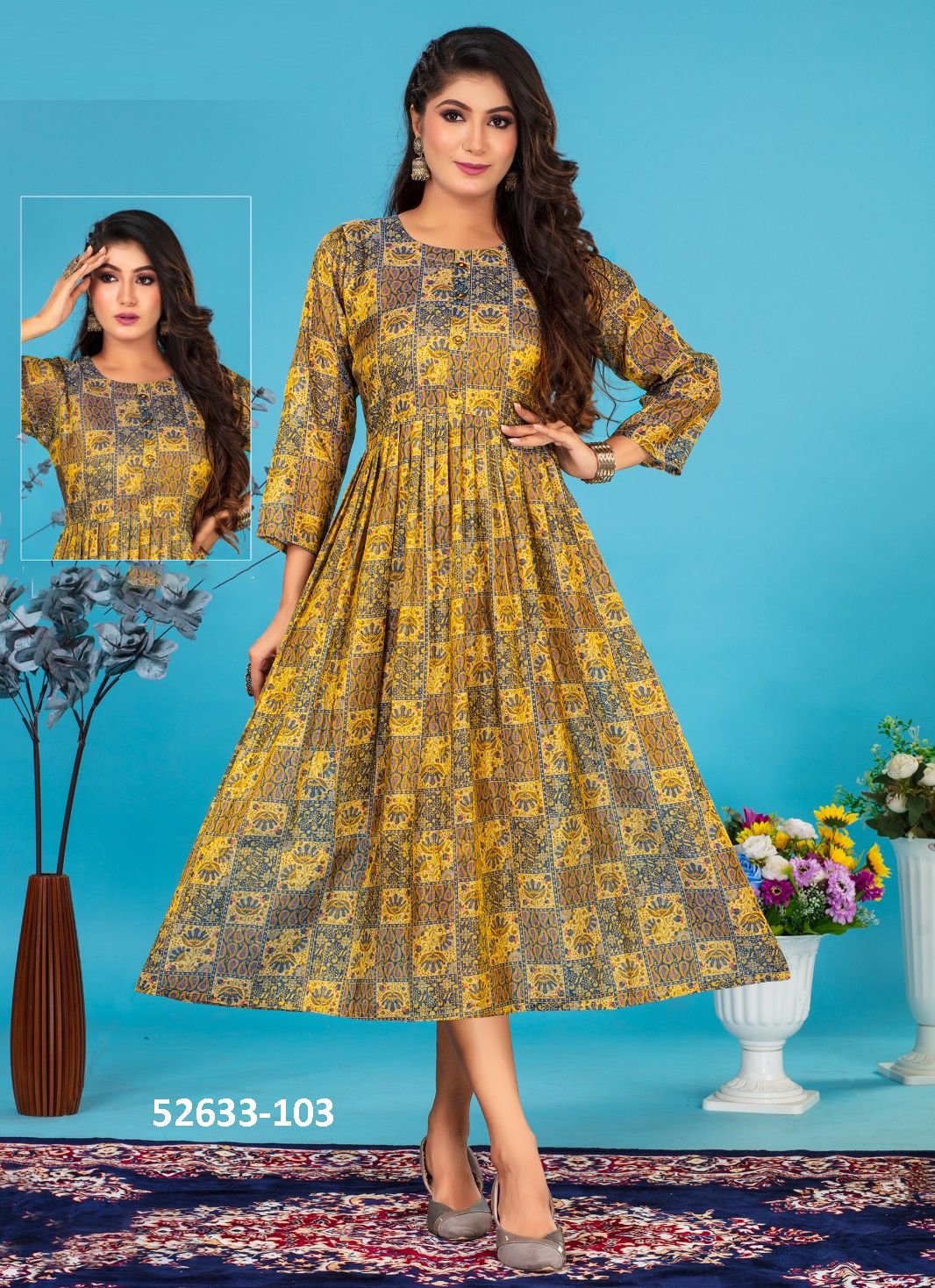 SEEMA - CATALOG # 52633 (SET OF 6 READYMADE KURTIS) SEEMA - CATALOG # 52633 (SET OF 6 READYMADE KURTIS)