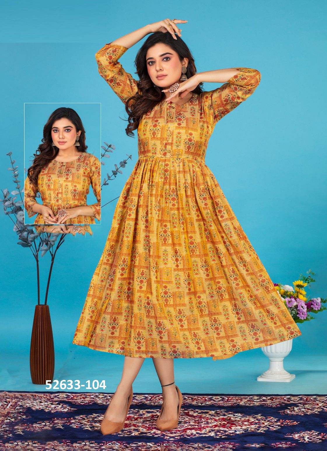 SEEMA - CATALOG # 52633 (SET OF 6 READYMADE KURTIS) SEEMA - CATALOG # 52633 (SET OF 6 READYMADE KURTIS)
