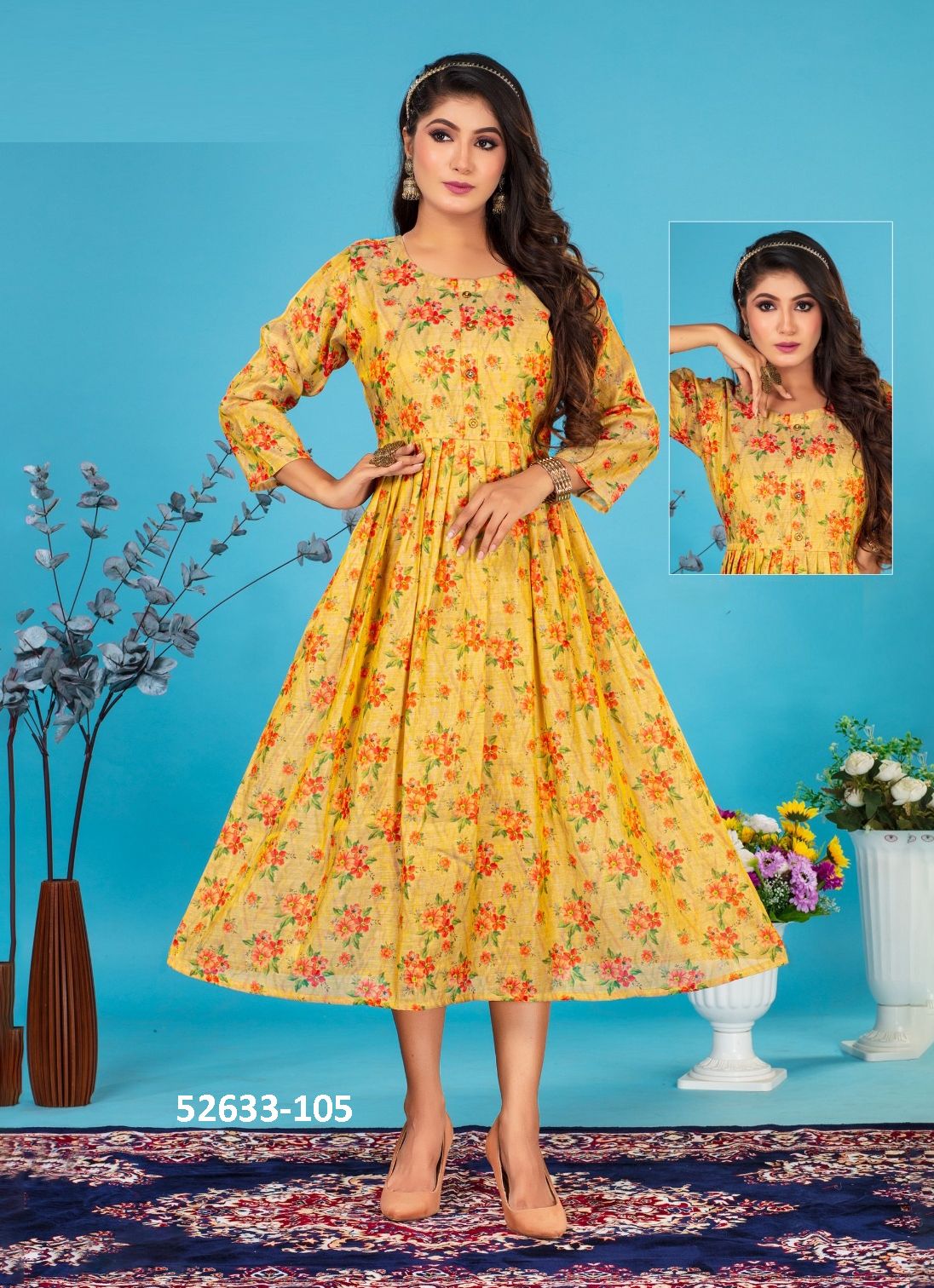 SEEMA - CATALOG # 52633 (SET OF 6 READYMADE KURTIS) SEEMA - CATALOG # 52633 (SET OF 6 READYMADE KURTIS)