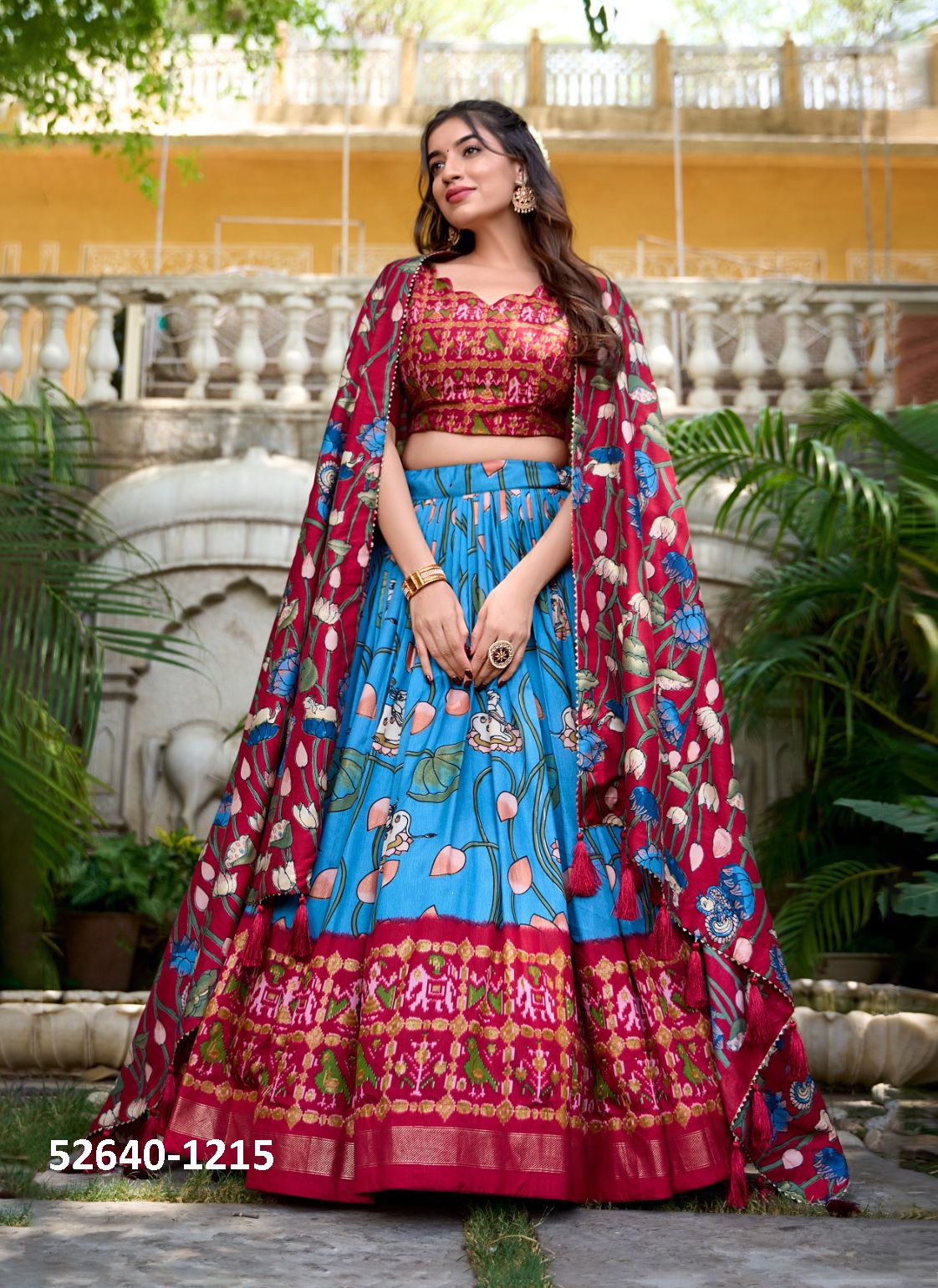 ISHANYA - CATALOG # 52640 (SET OF 4 LEHENGAS (SEMI-STITCHED))