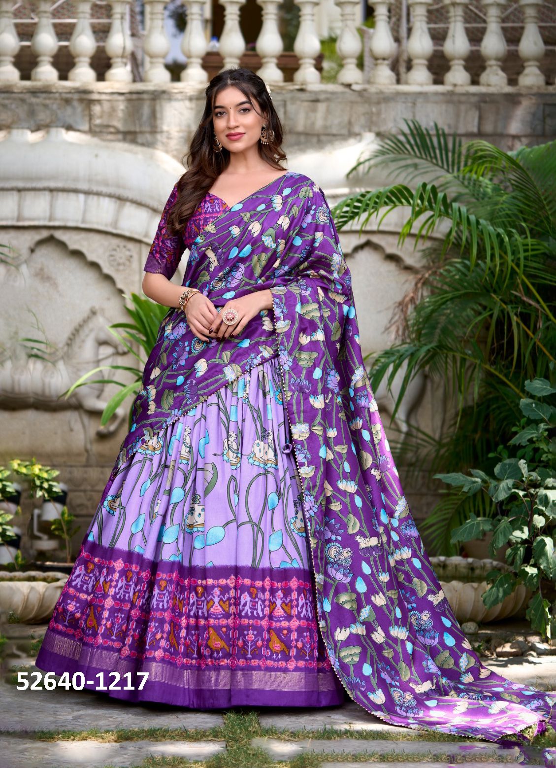 ISHANYA - CATALOG # 52640 (SET OF 4 LEHENGAS (SEMI-STITCHED))