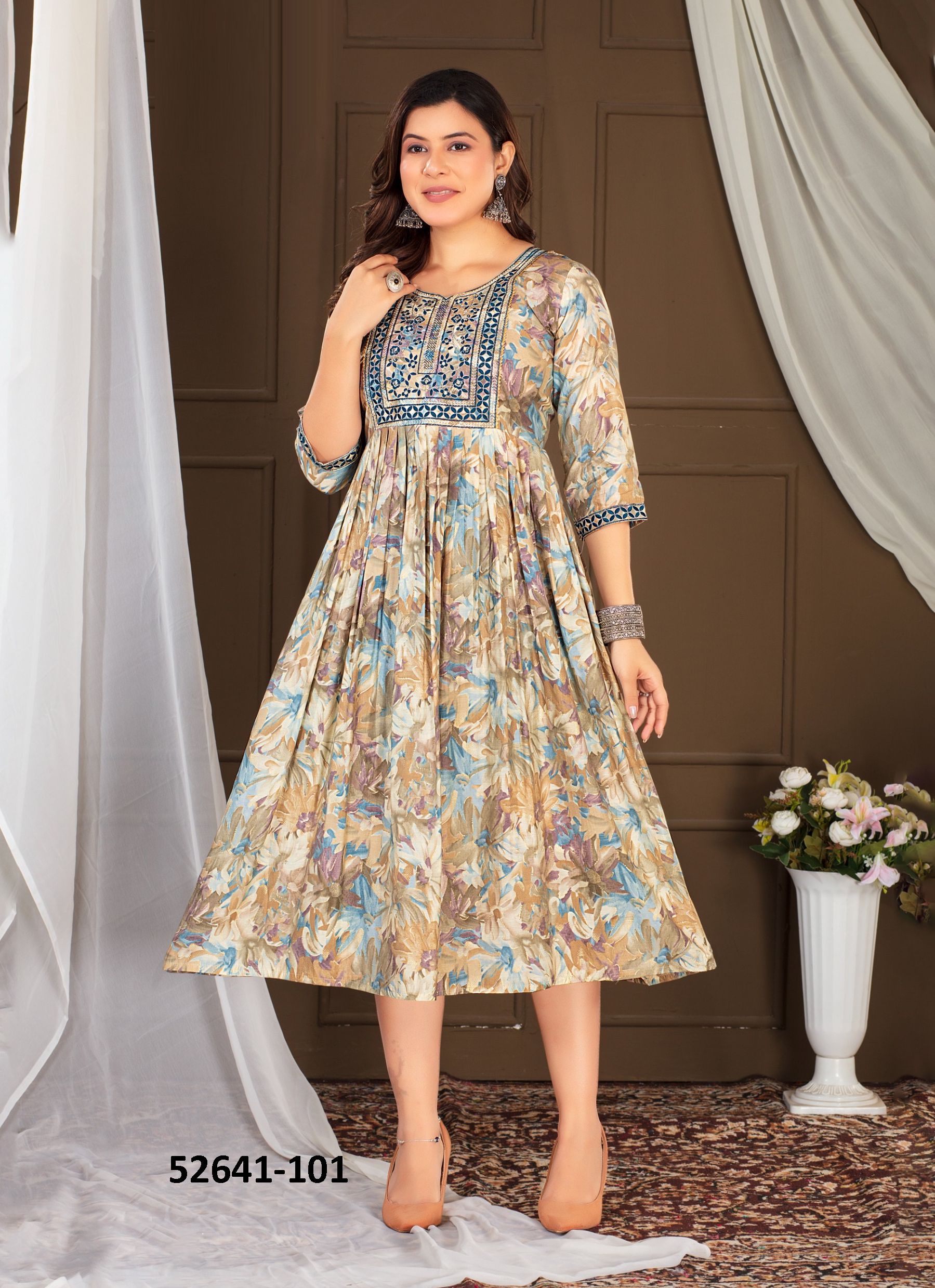 SARASWATI - CATALOG # 52641 (SET OF 6 READYMADE KURTIS) SARASWATI - CATALOG # 52641 (SET OF 6 READYMADE KURTIS)