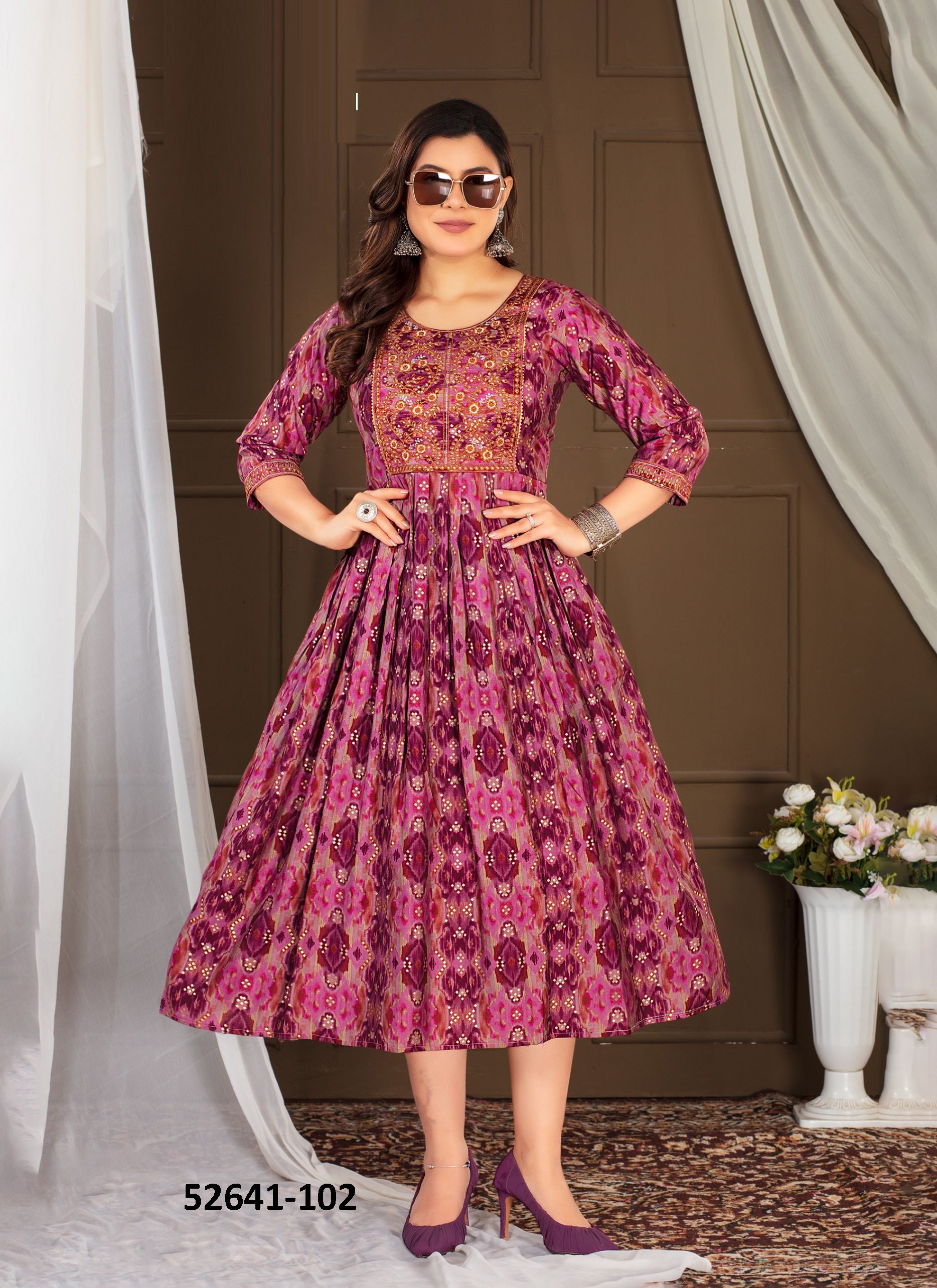 SARASWATI - CATALOG # 52641 (SET OF 6 READYMADE KURTIS) SARASWATI - CATALOG # 52641 (SET OF 6 READYMADE KURTIS)
