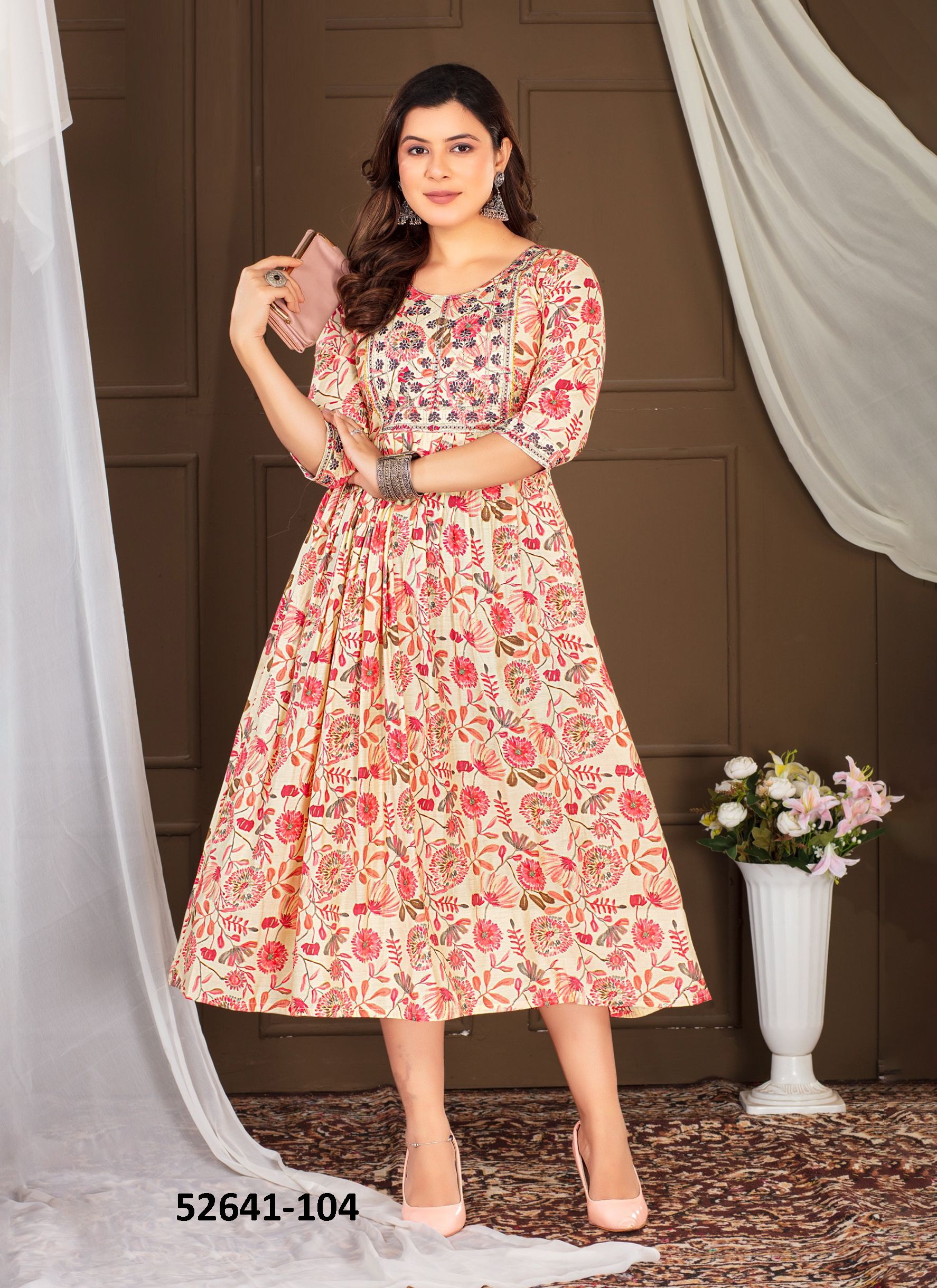 SARASWATI - CATALOG # 52641 (SET OF 6 READYMADE KURTIS) SARASWATI - CATALOG # 52641 (SET OF 6 READYMADE KURTIS)